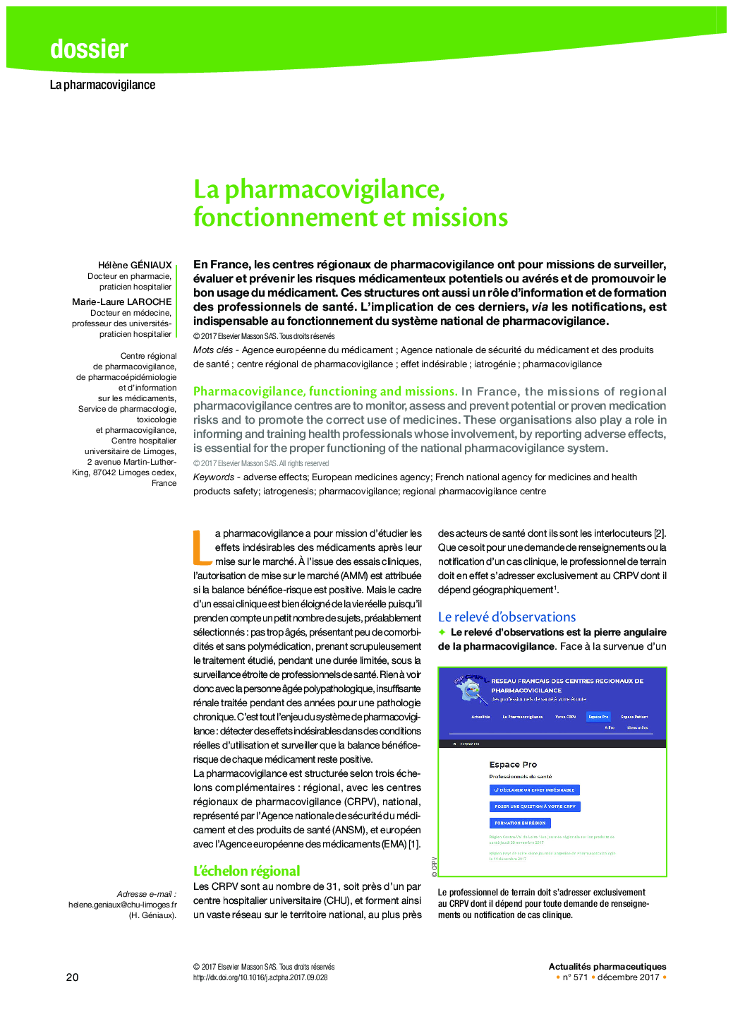 La pharmacovigilance, fonctionnement et missions