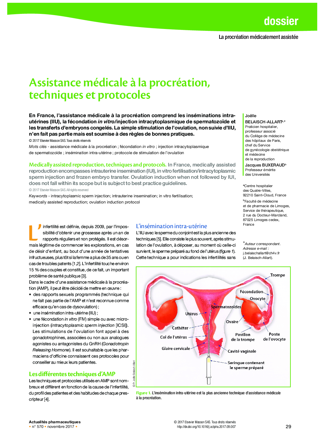 Assistance médicale Ã  la procréation, techniques et protocoles