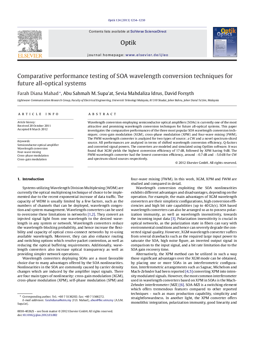 Comparative performance testing of SOA wavelength conversion techniques for future all-optical systems