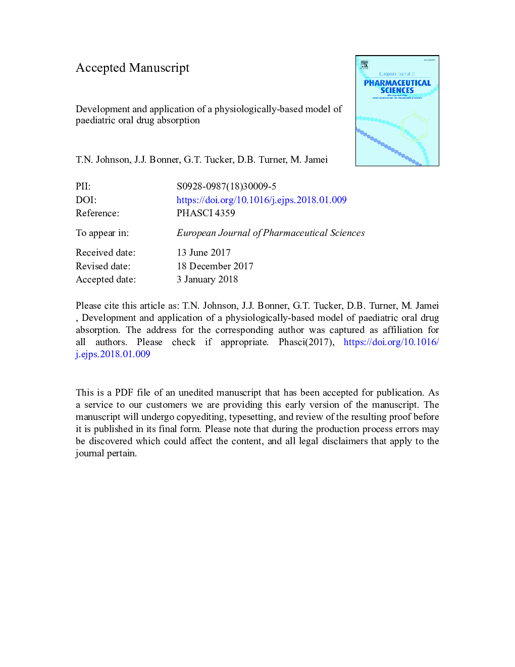 Development and applications of a physiologically-based model of paediatric oral drug absorption