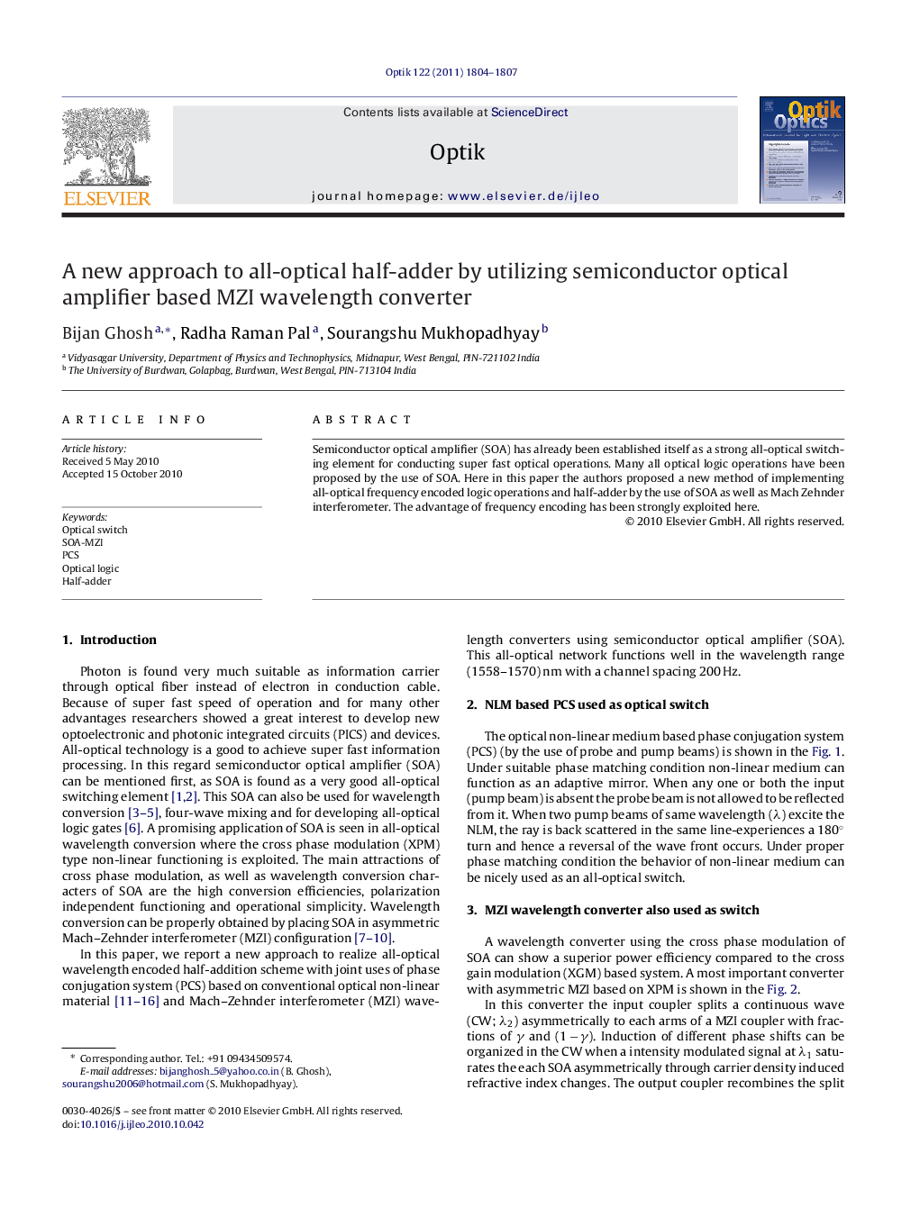 A new approach to all-optical half-adder by utilizing semiconductor optical amplifier based MZI wavelength converter