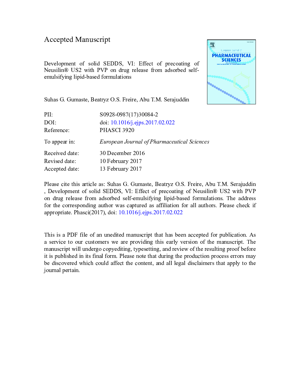 Development of solid SEDDS, VI: Effect of precoating of Neusilin® US2 with PVP on drug release from adsorbed self-emulsifying lipid-based formulations