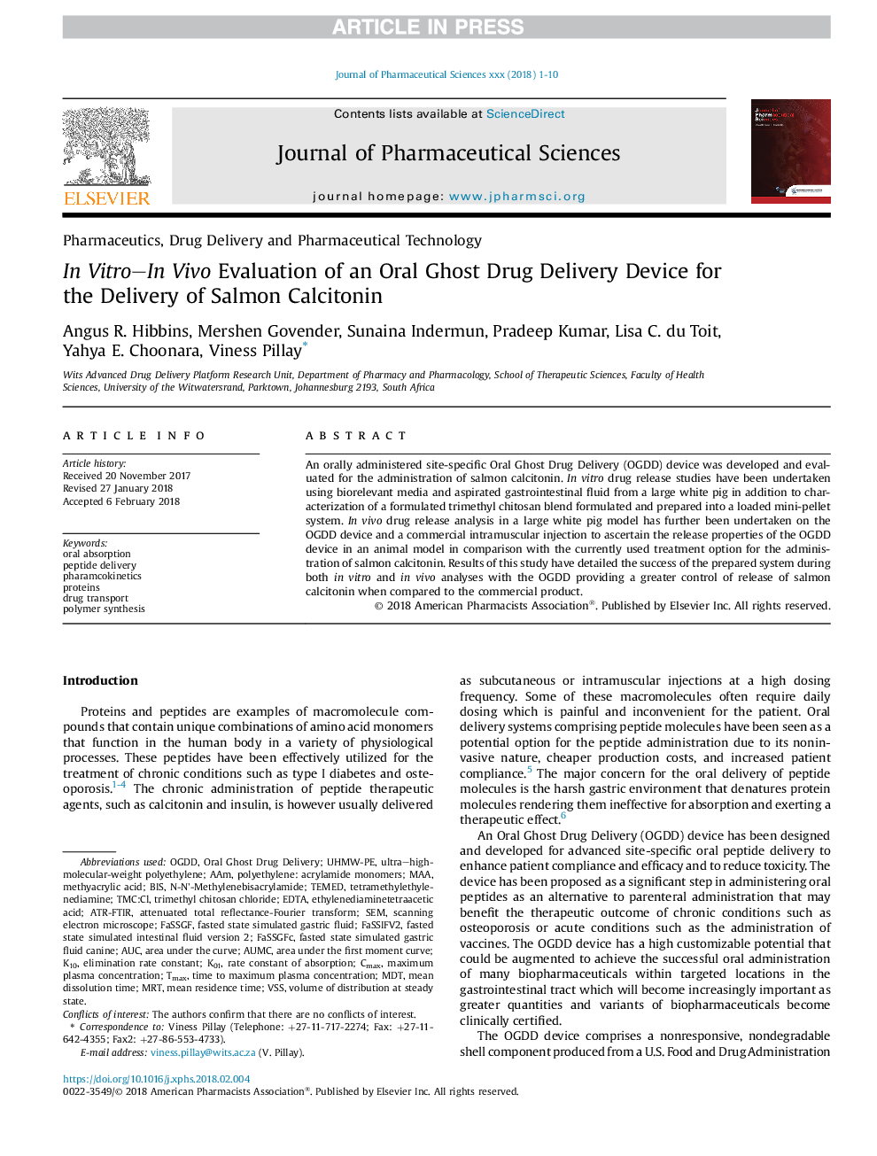 InÂ Vitro-InÂ Vivo Evaluation of an Oral Ghost Drug Delivery Device for the Delivery of Salmon Calcitonin