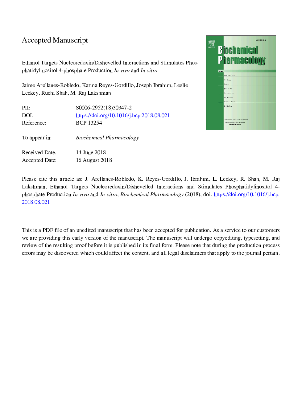 Ethanol targets nucleoredoxin/dishevelled interactions and stimulates phosphatidylinositol 4-phosphate production in vivo and in vitro