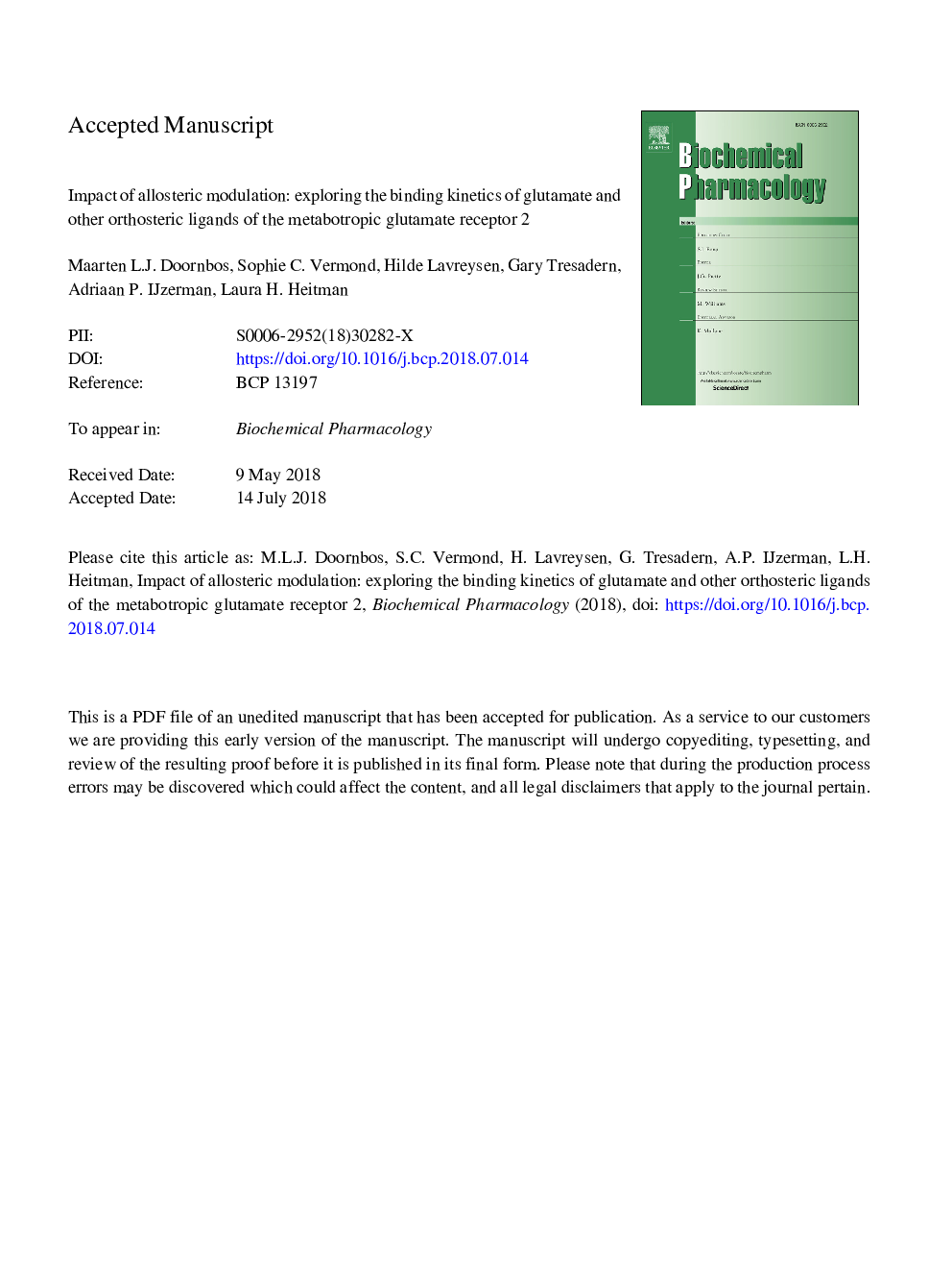 Impact of allosteric modulation: Exploring the binding kinetics of glutamate and other orthosteric ligands of the metabotropic glutamate receptor 2