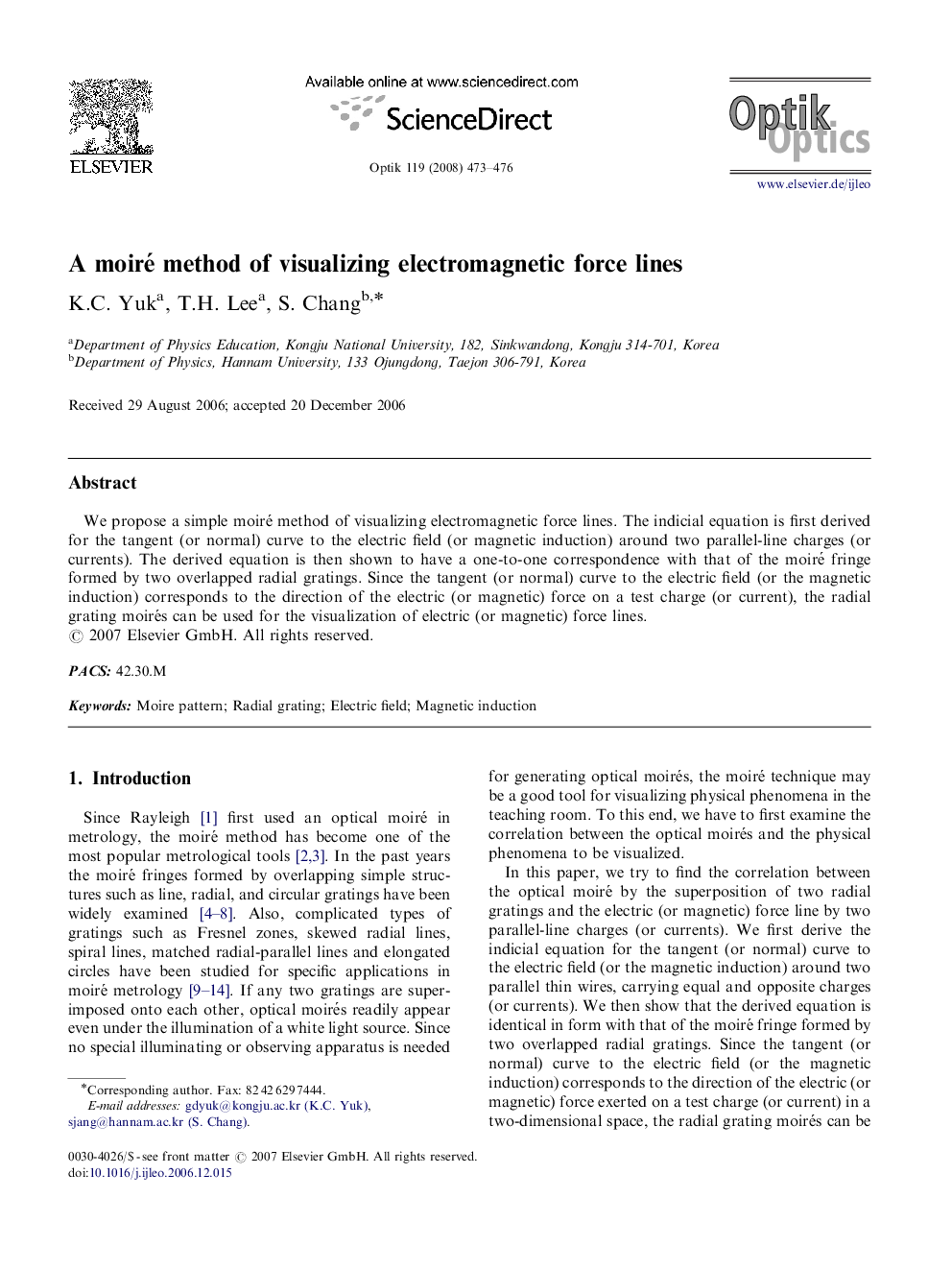 A moiré method of visualizing electromagnetic force lines