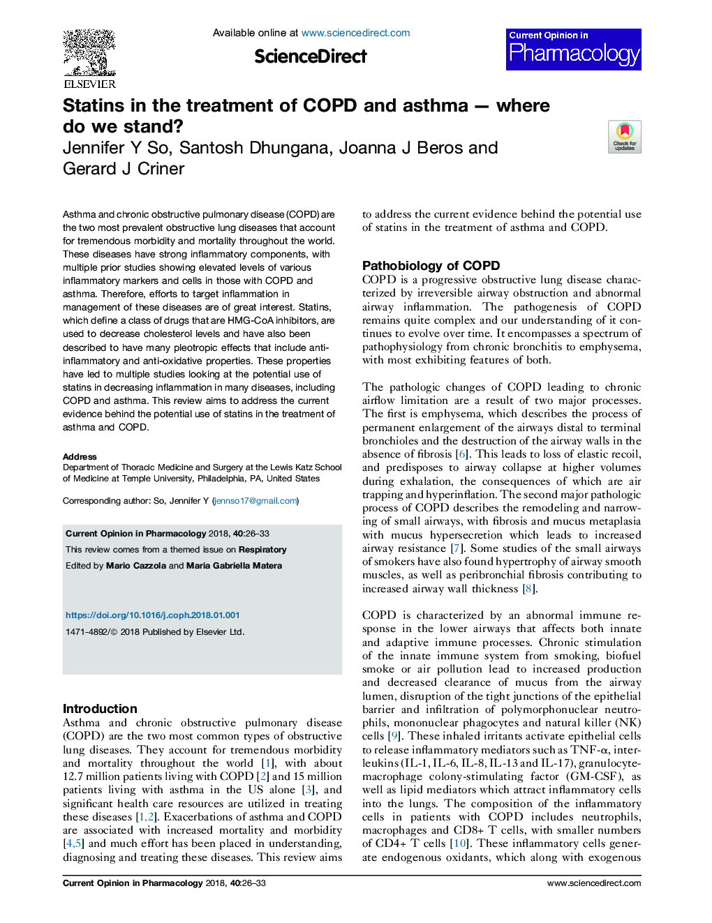 Statins in the treatment of COPD and asthmaÂ -Â where do we stand?