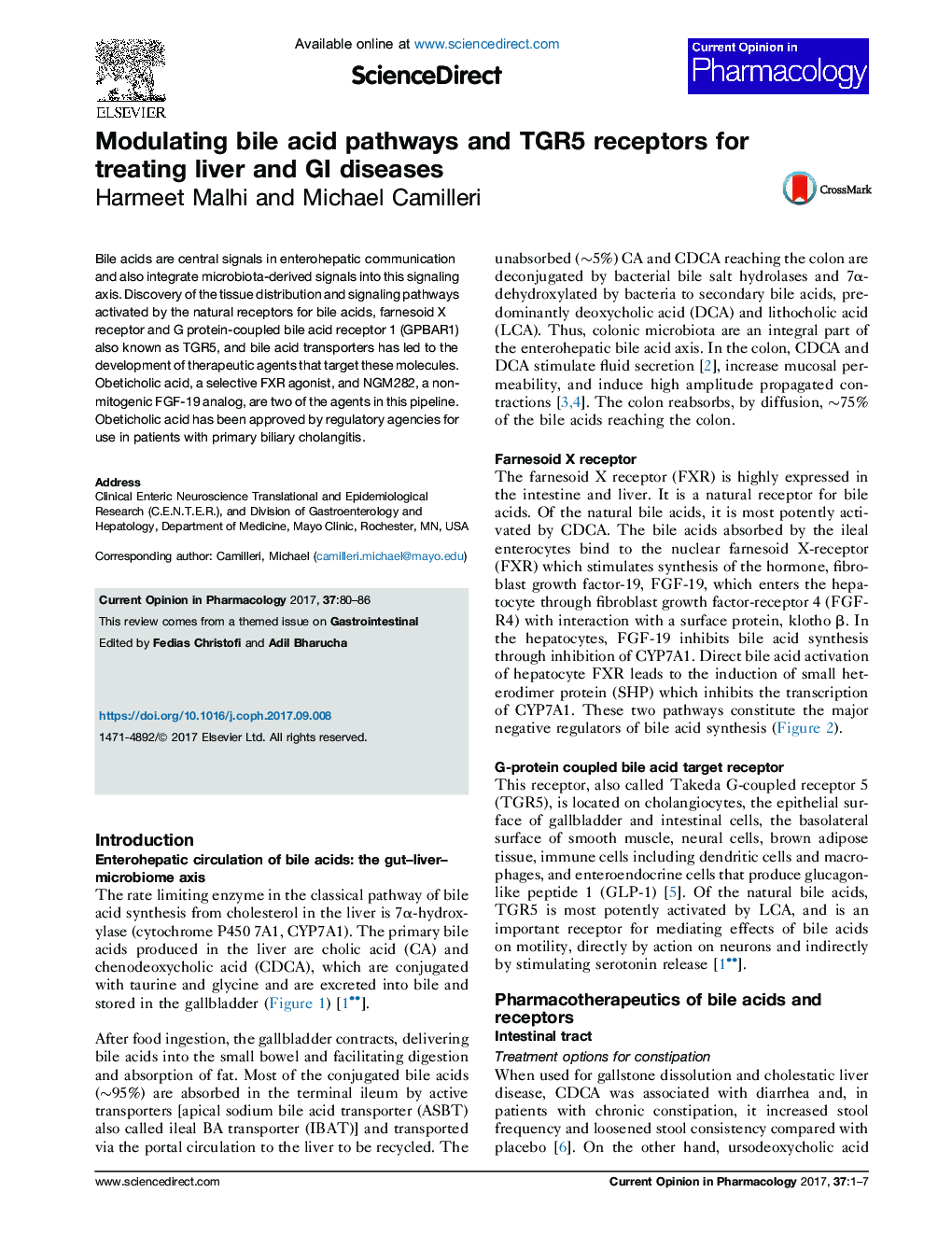 Modulating bile acid pathways and TGR5 receptors for treating liver and GI diseases