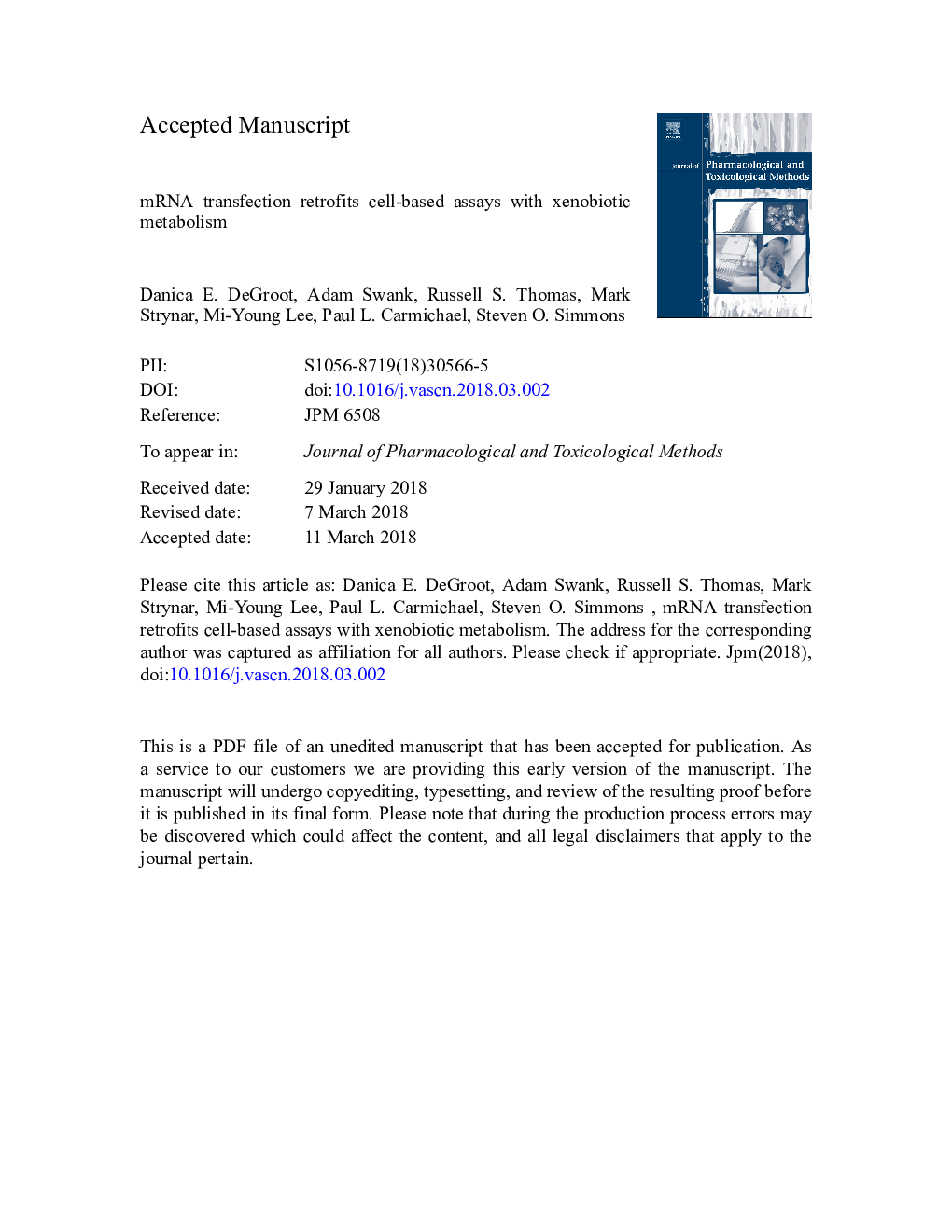 mRNA transfection retrofits cell-based assays with xenobiotic metabolism