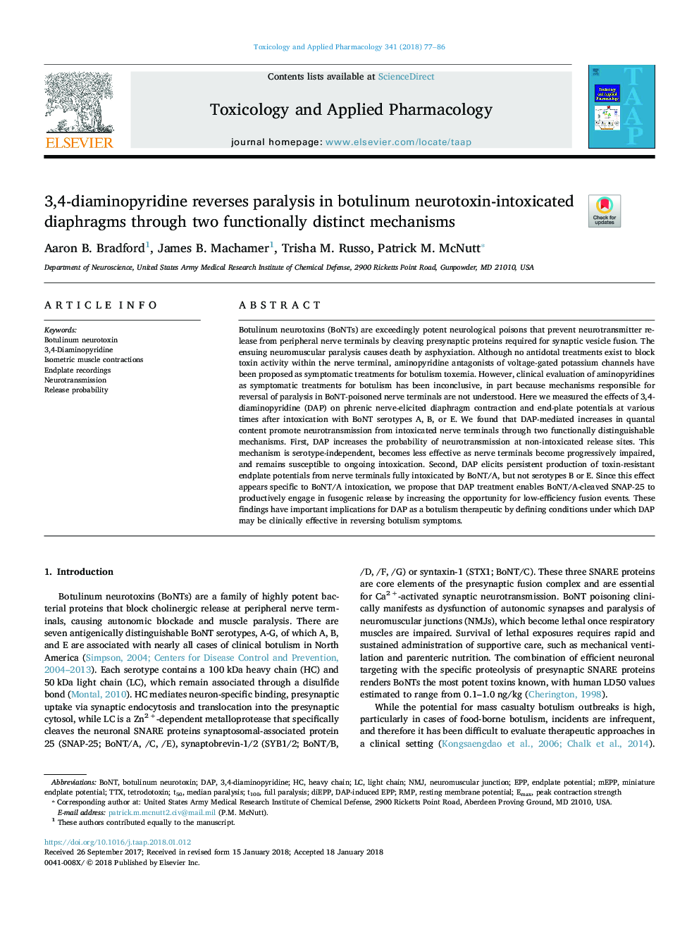 3,4-diaminopyridine reverses paralysis in botulinum neurotoxin-intoxicated diaphragms through two functionally distinct mechanisms