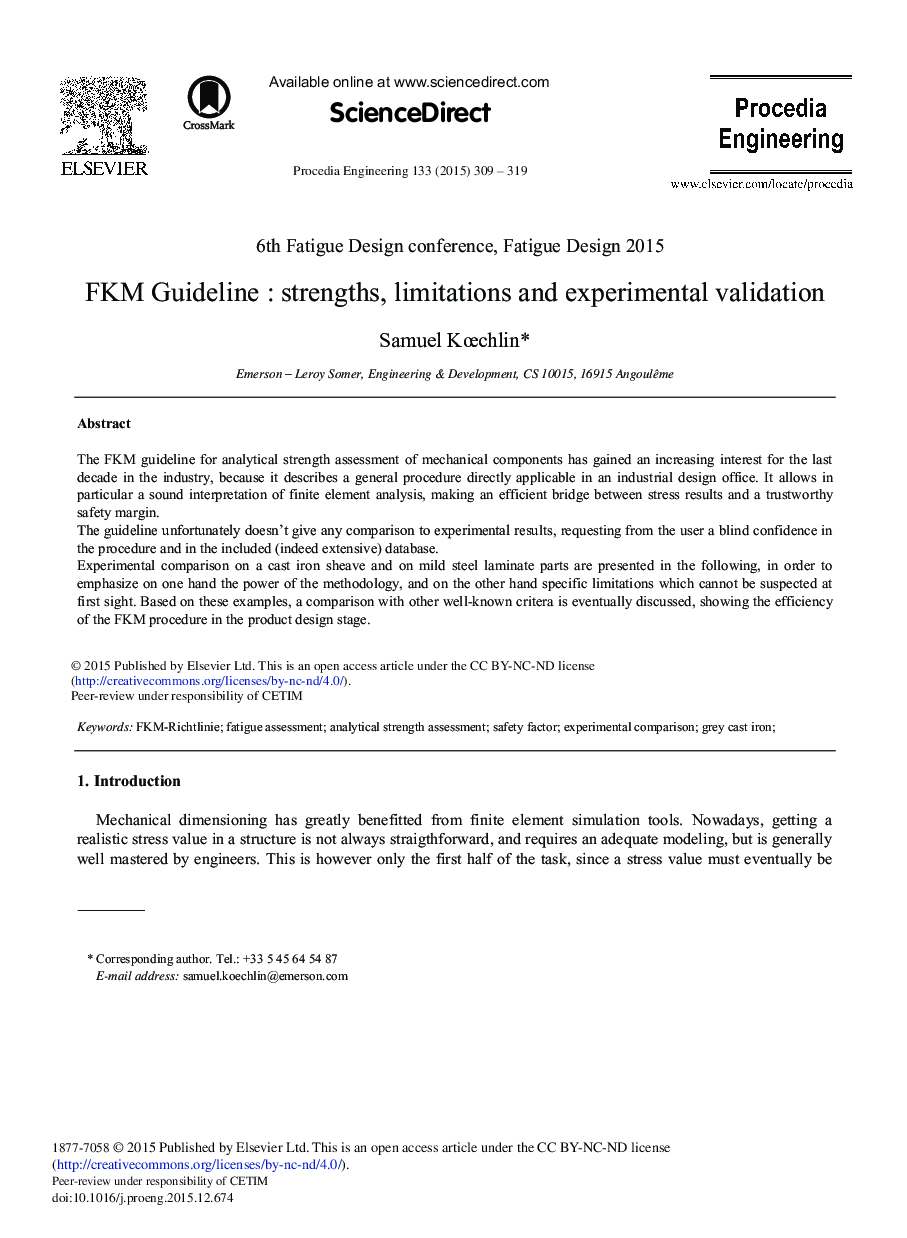 FKM Guideline: Strengths, Limitations and Experimental Validation 