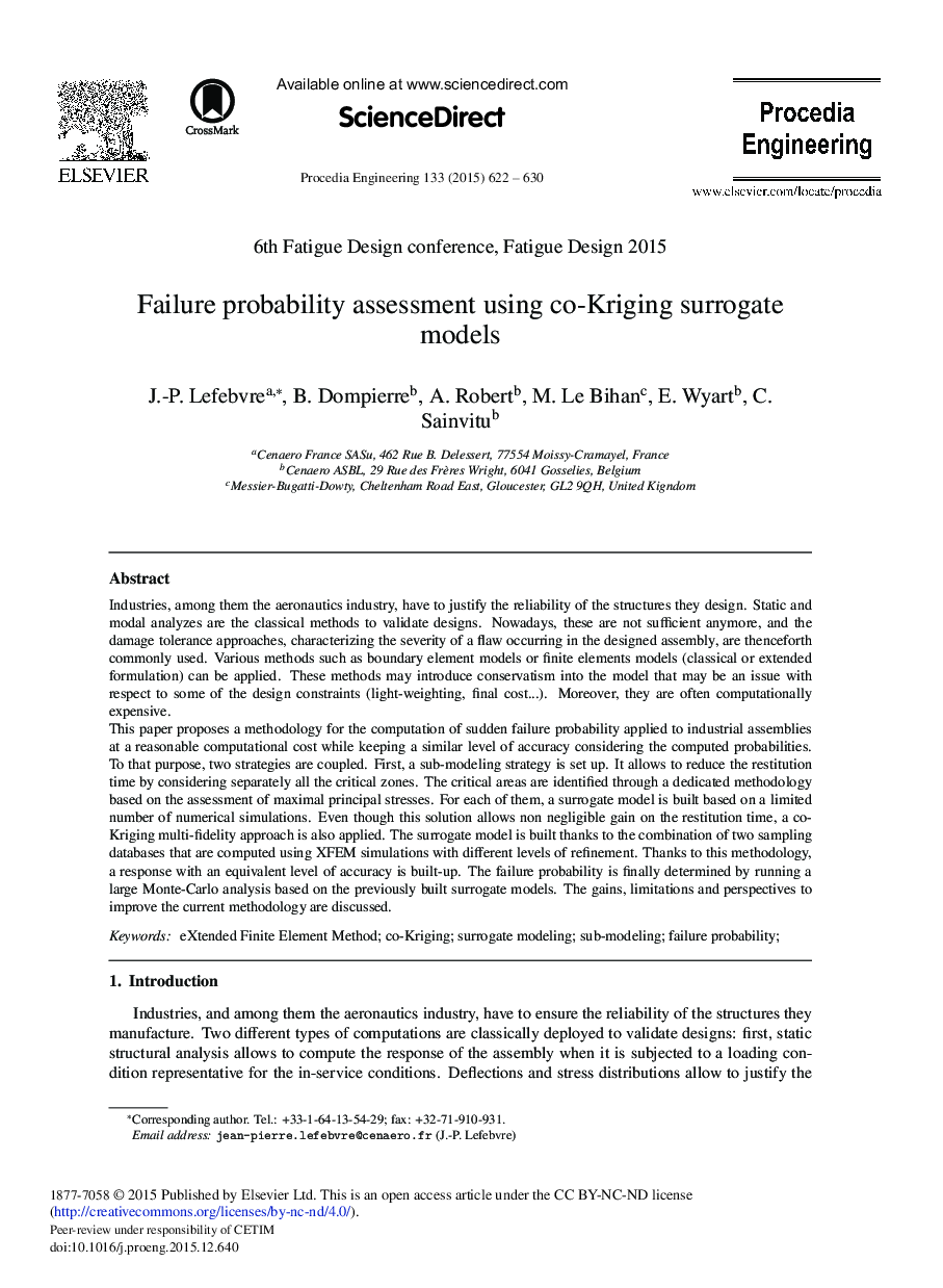 Failure Probability Assessment using co-Kriging Surrogate Models 