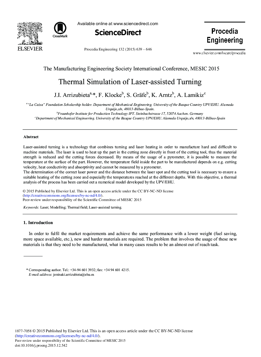 Thermal Simulation of Laser-assisted Turning 