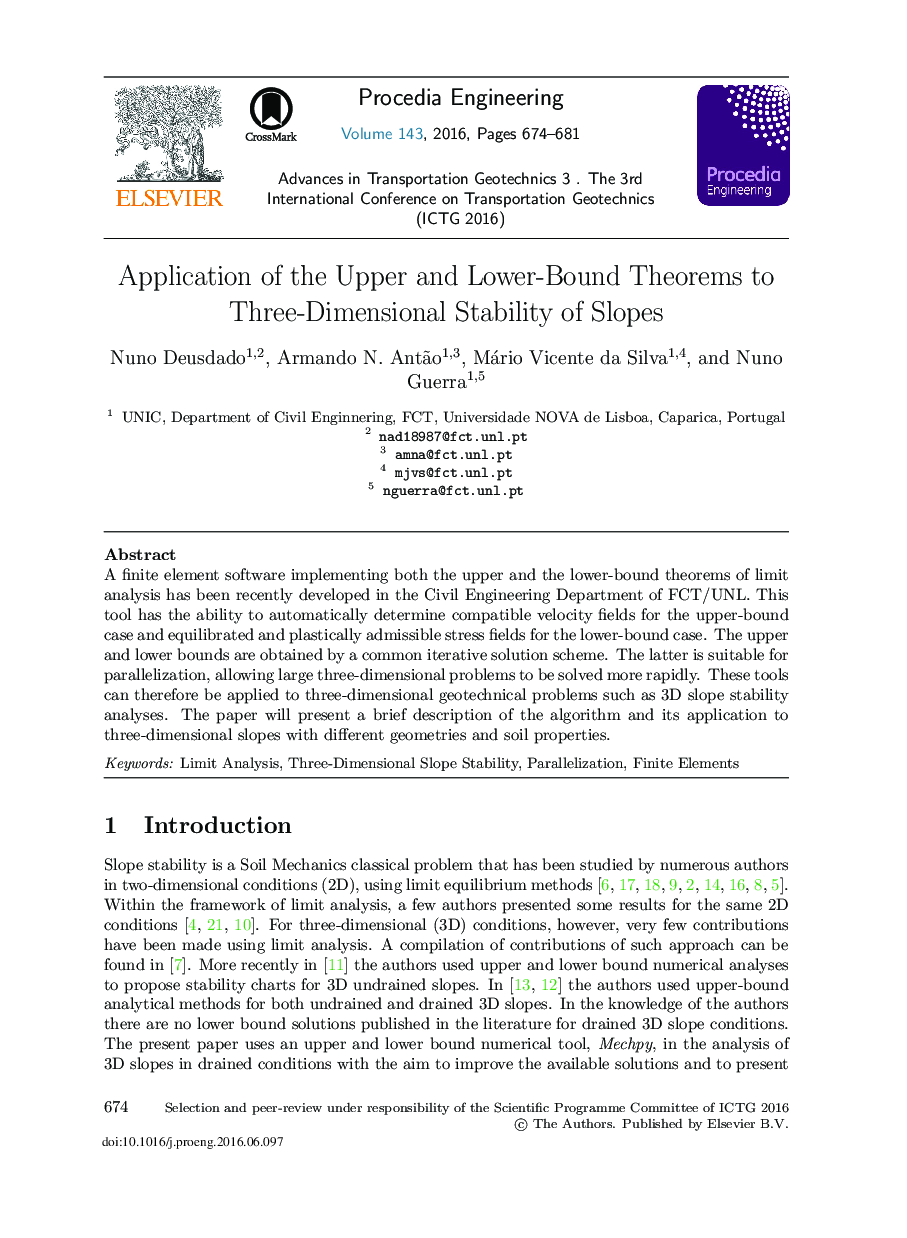 Application of the Upper and Lower-bound Theorems to Three-dimensional Stability of Slopes 