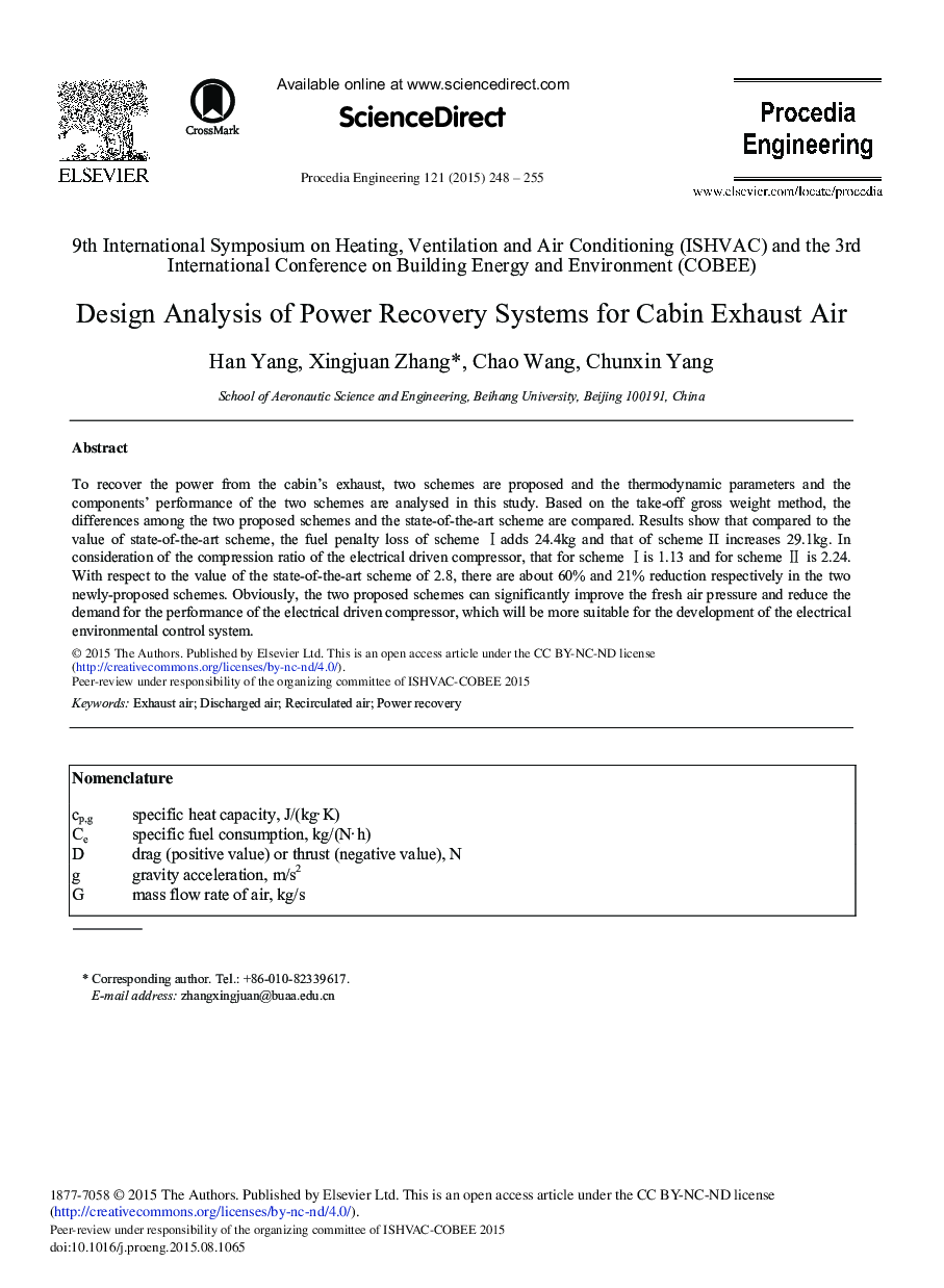 Design Analysis of Power Recovery Systems for Cabin Exhaust Air 