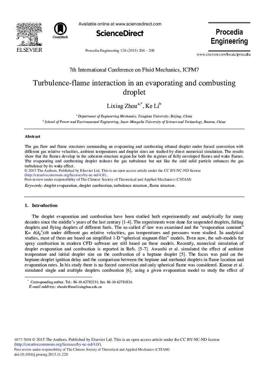 Turbulence-flame Interaction in an Evaporating and Combusting Droplet 