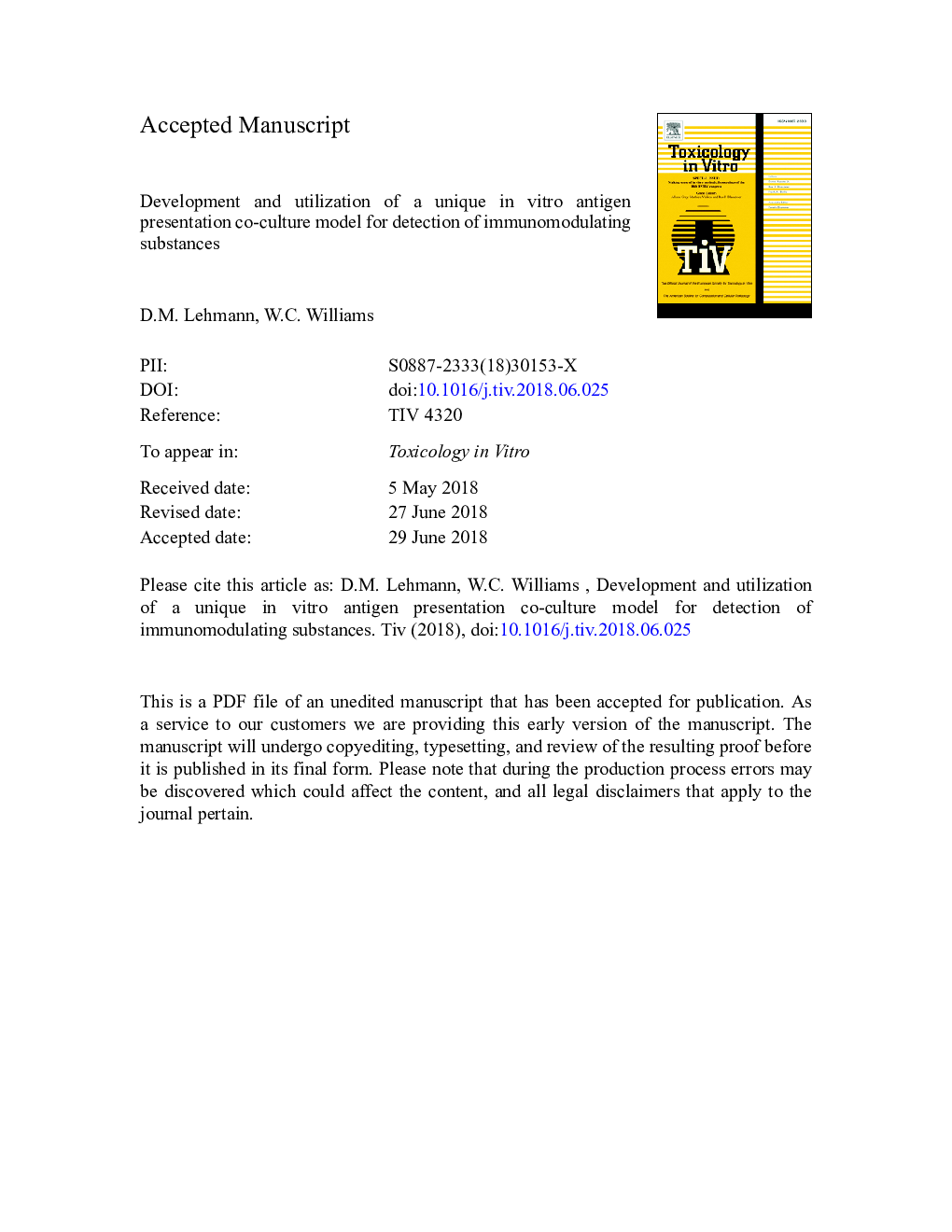 Development and utilization of a unique in vitro antigen presentation co-culture model for detection of immunomodulating substances