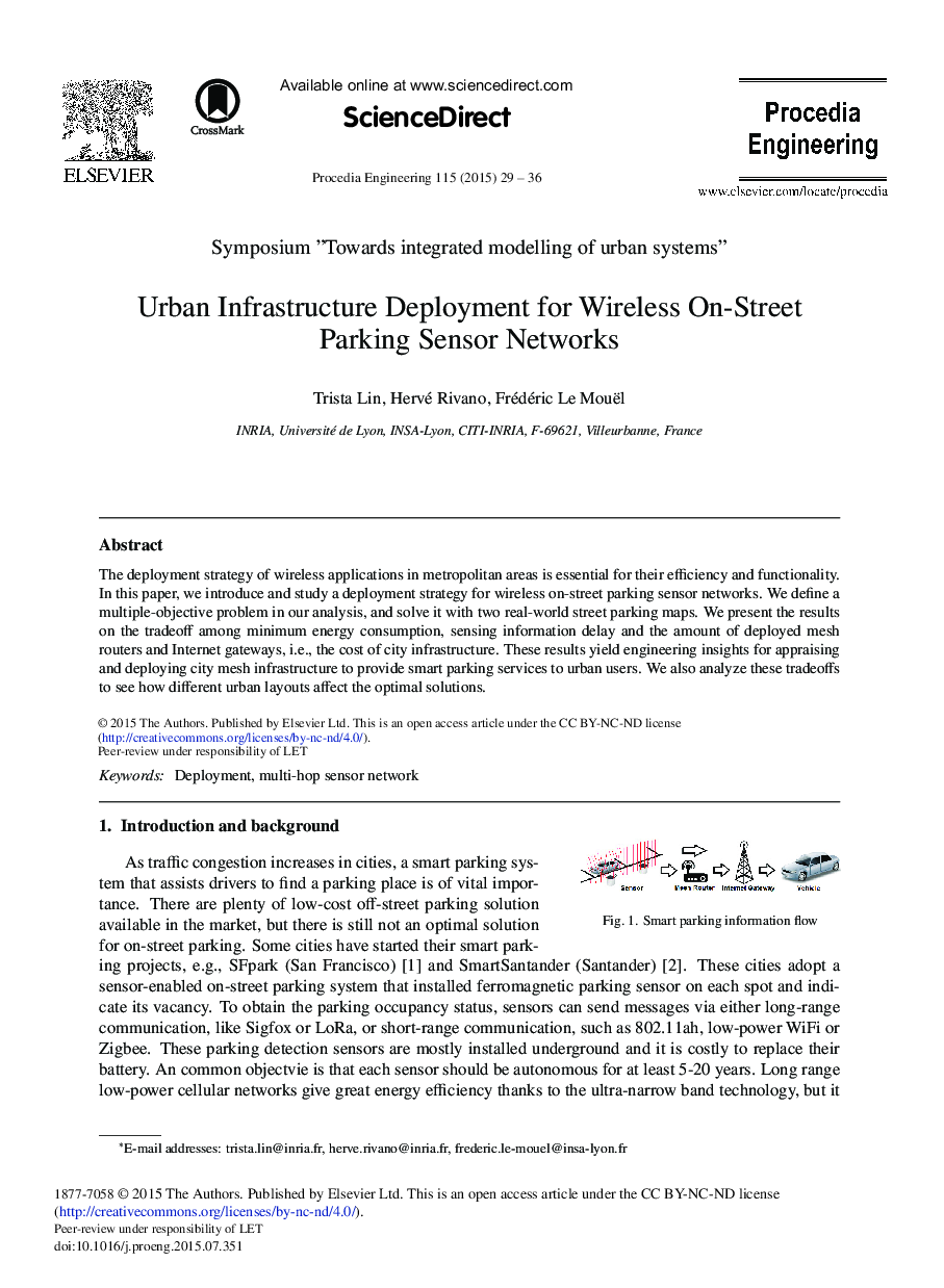 Urban Infrastructure Deployment for Wireless On-Street Parking Sensor Networks 