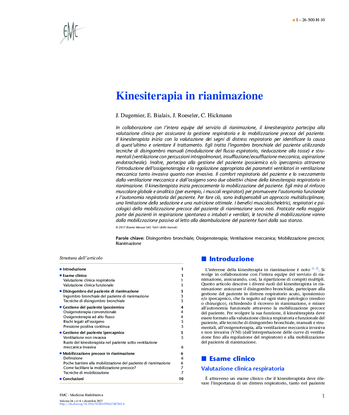 Kinesiterapia in rianimazione