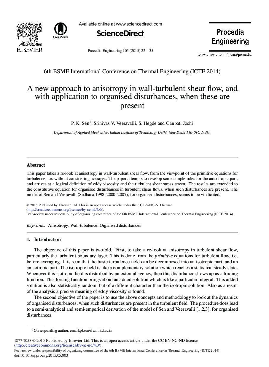 A New Approach to Anisotropy in Wall-turbulent Shear Flow, and with Application to Organised Disturbances, When these are Present 