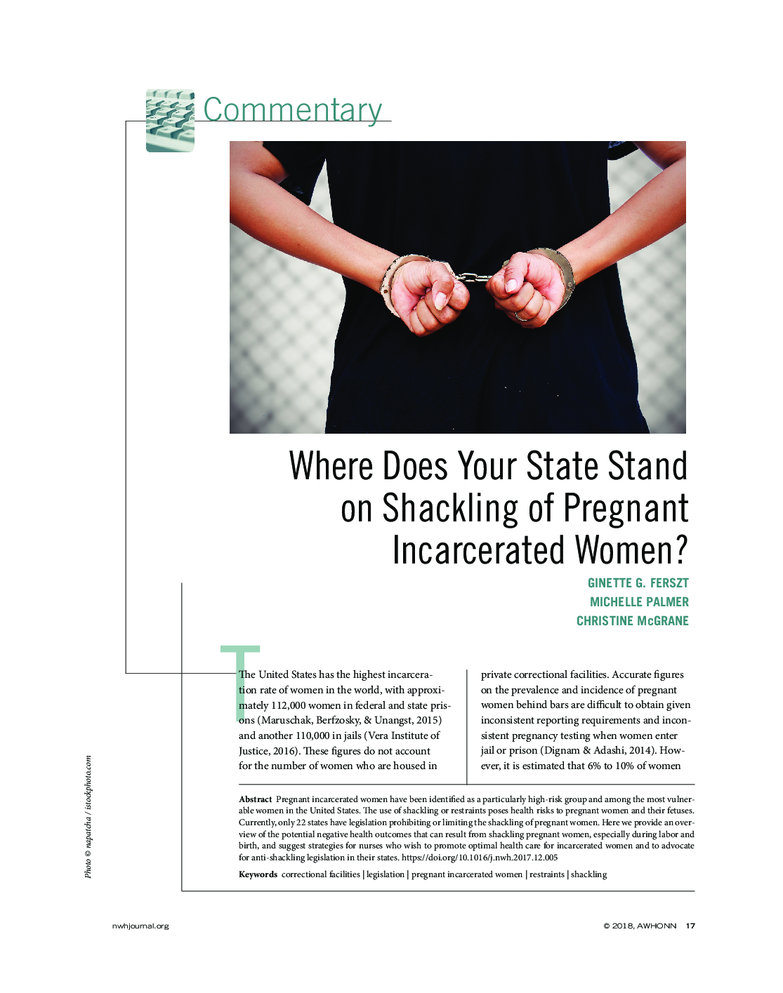 Where Does Your State Stand on Shackling of Pregnant Incarcerated Women?