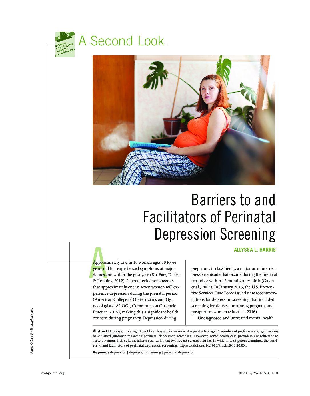 Barriers to and Facilitators of Perinatal Depression Screening