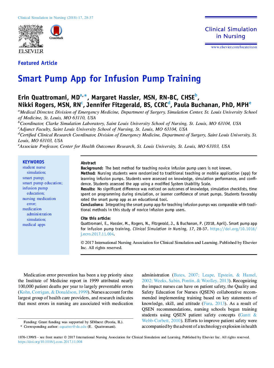 Smart Pump App for Infusion Pump Training