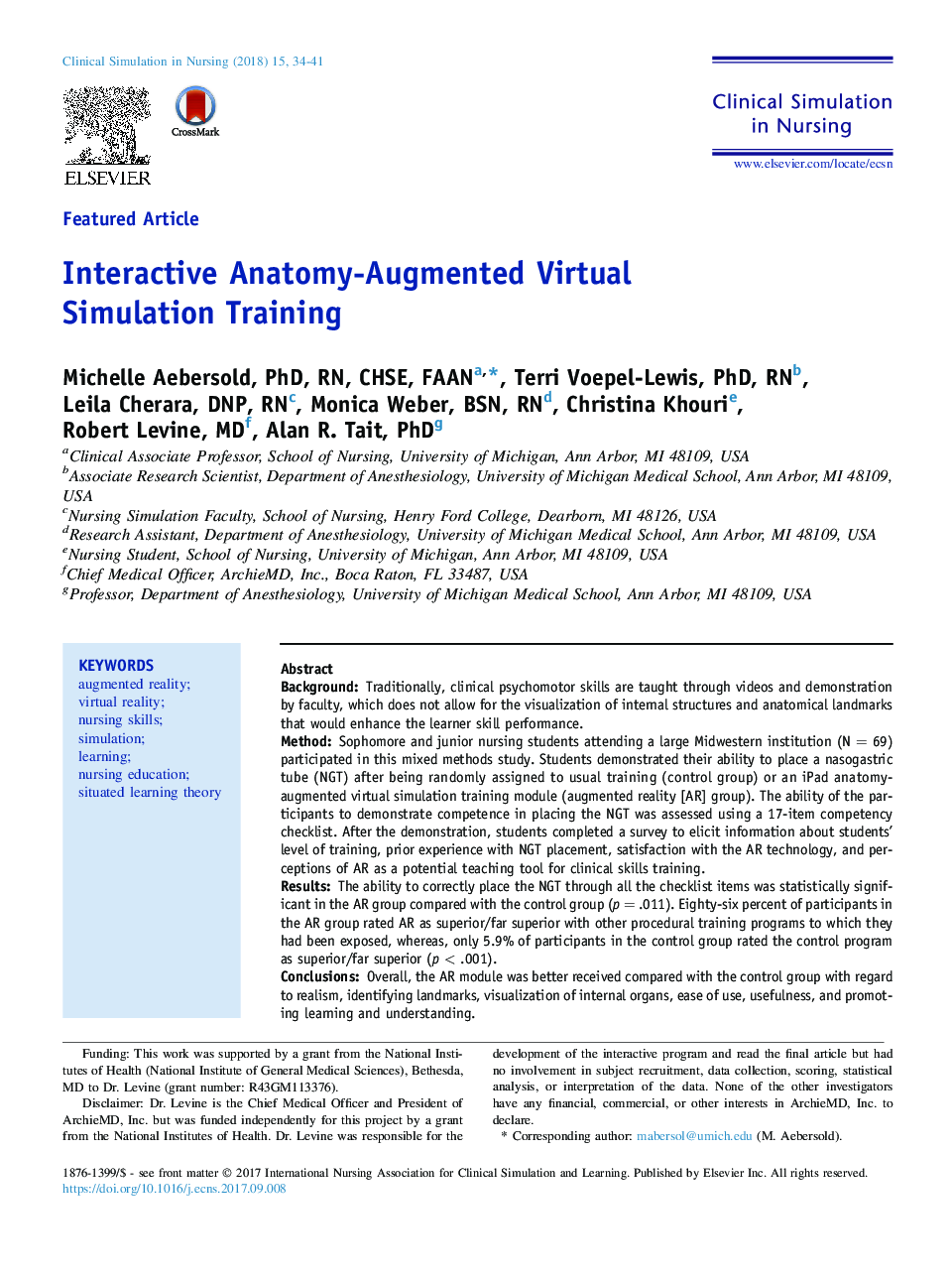 Interactive Anatomy-Augmented Virtual Simulation Training