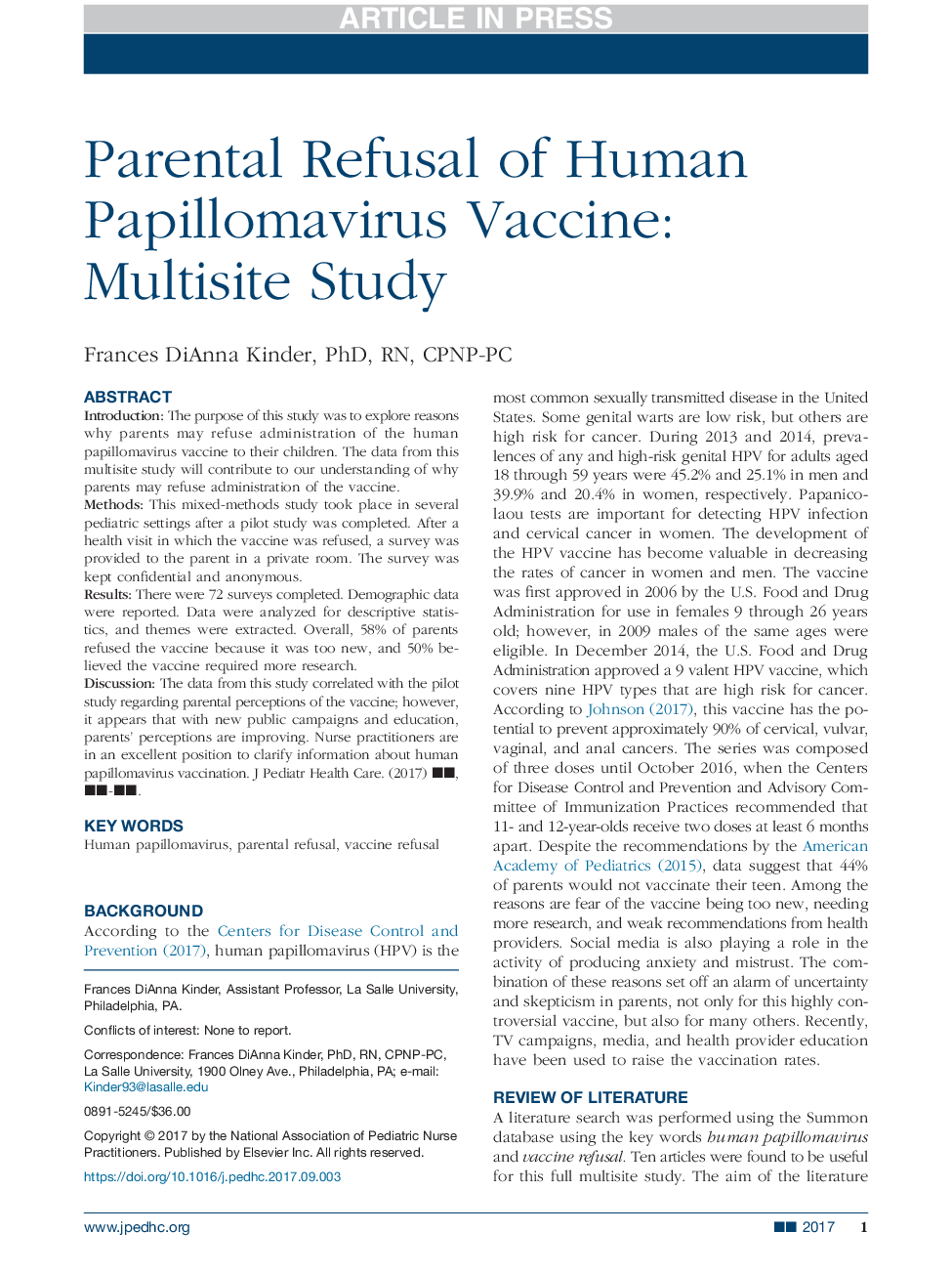 واکسن والدین واکسن ویروسی پاپیلومای انسانی: مطالعه چندمتغیره 