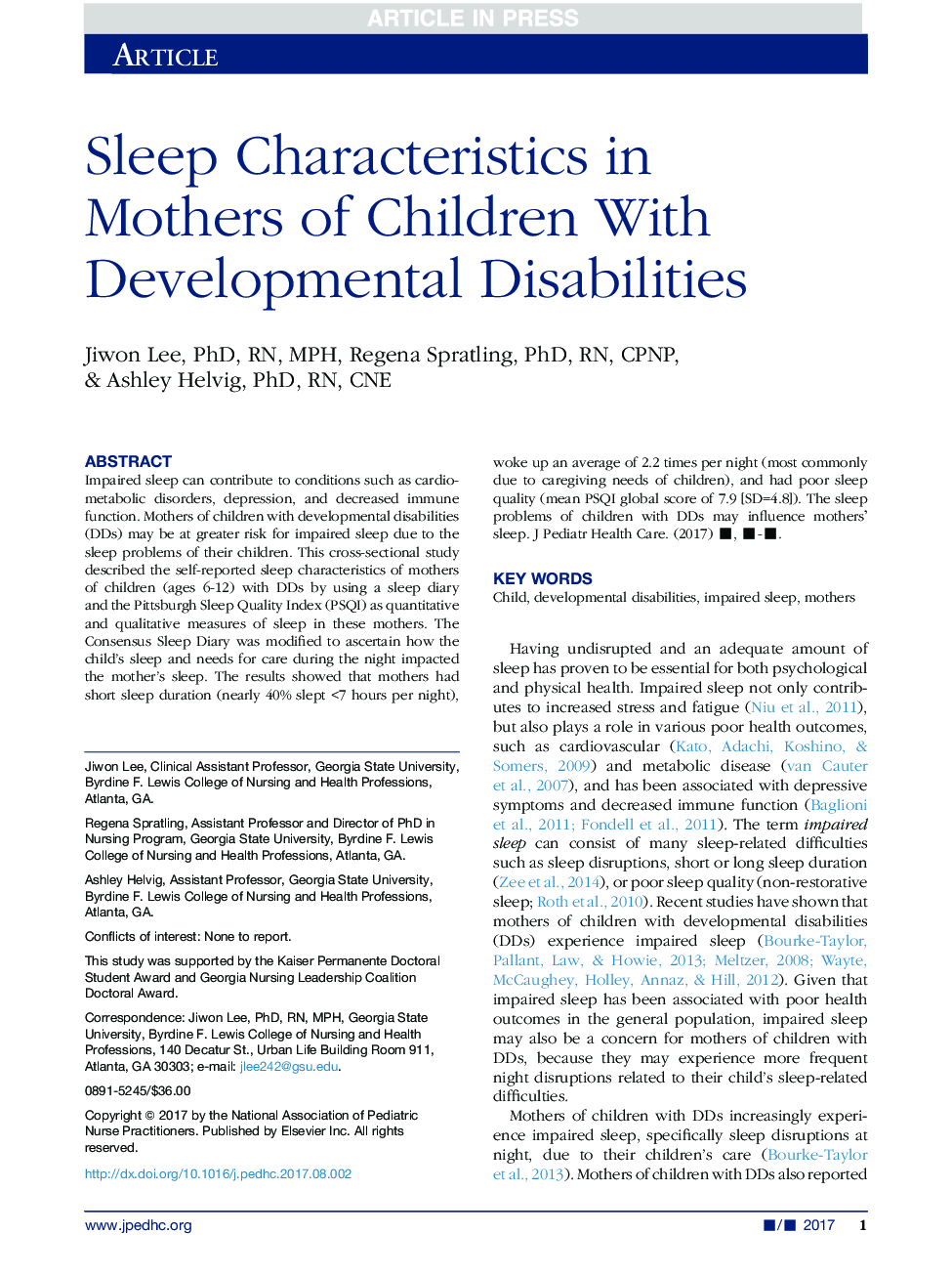 ویژگی های خواب در مادران کودکان مبتلا به اختلالات رشد 