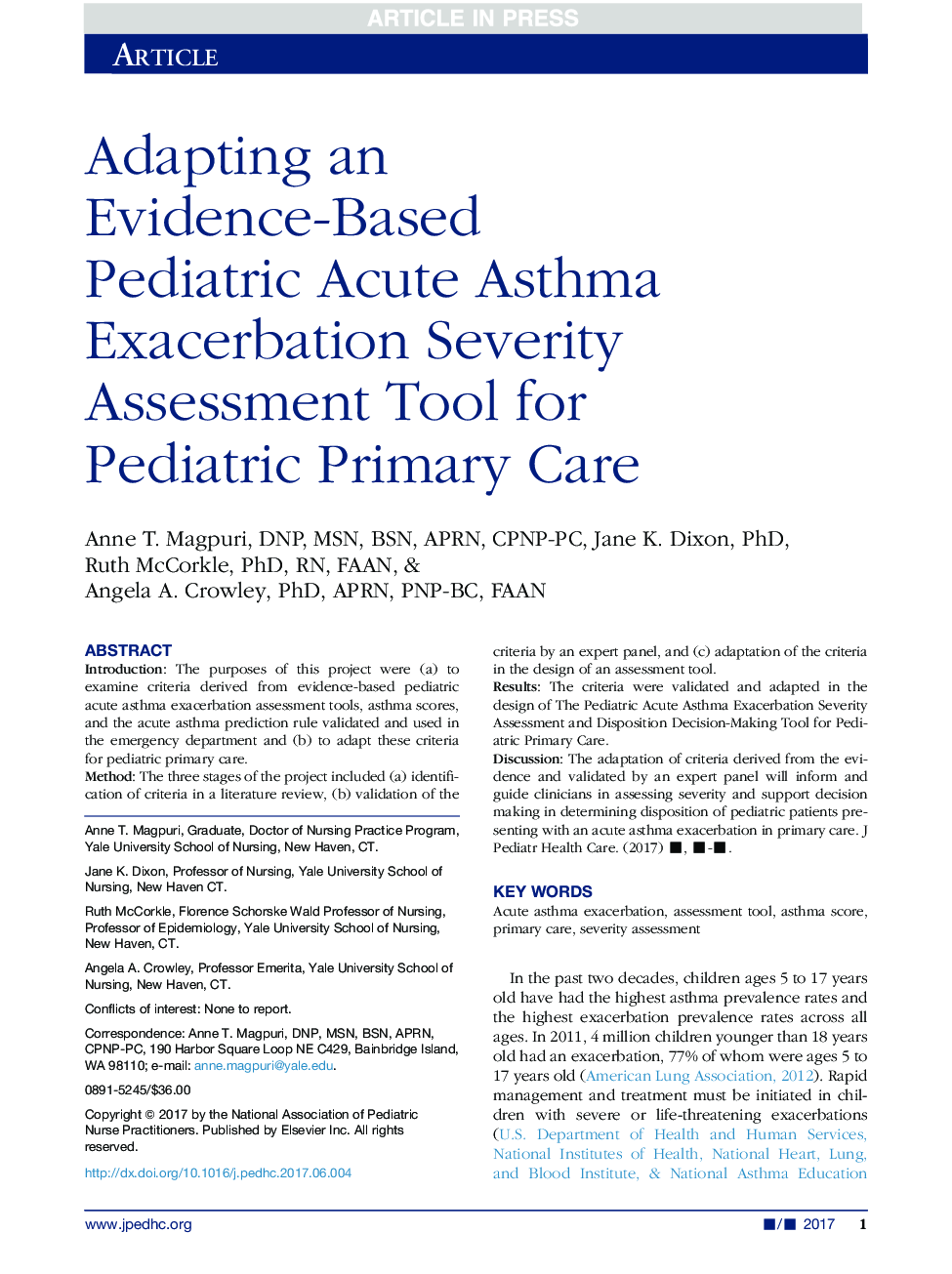 سازگاری ابزار ارزیابی شدت آسم حاد کودک مبتلا به شواهد مبتنی بر شواهد برای مراقبت اولیه کودکان 