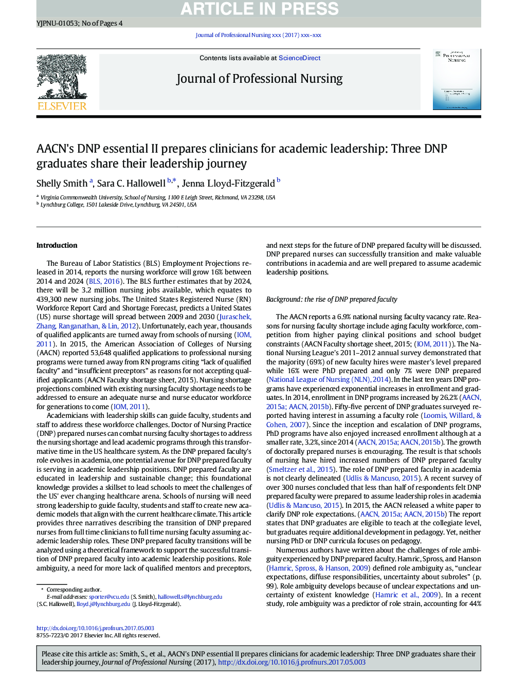 AACN's DNP essential II prepares clinicians for academic leadership: Three DNP graduates share their leadership journey