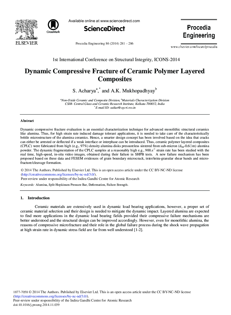 Dynamic Compressive Fracture of Ceramic Polymer Layered Composites 