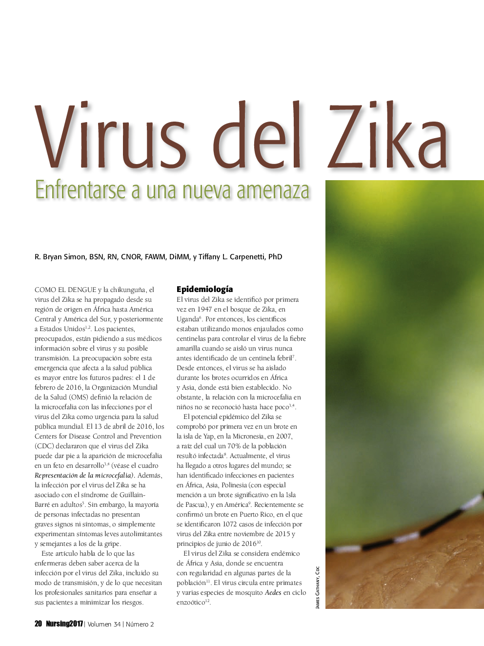 عکس صفحه اول مقاله: Virus del Zika Enfrentarse a una nueva amenaza Virus del Zika Enfrentarse a una nueva amenaza