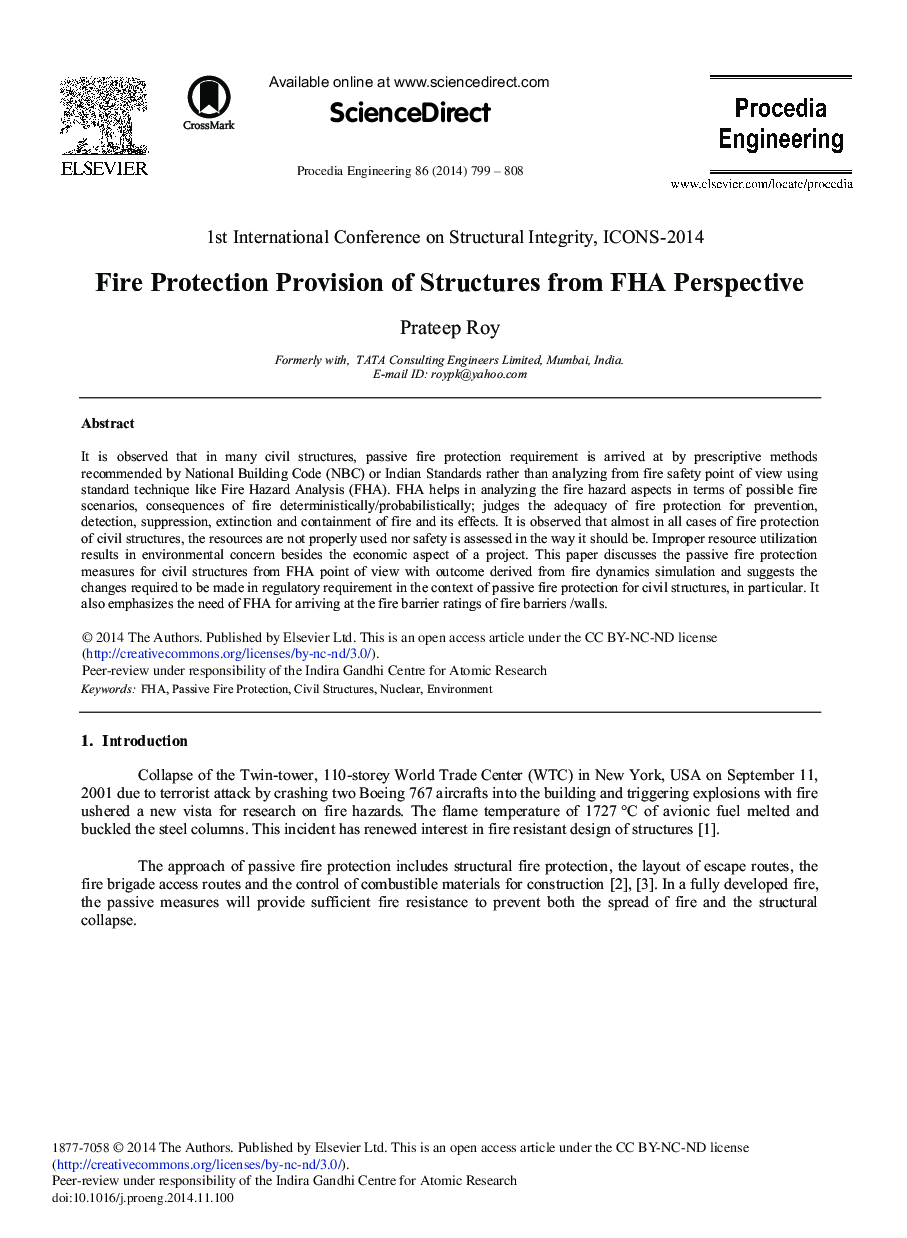 Fire Protection Provision of Structures from FHA Perspective 