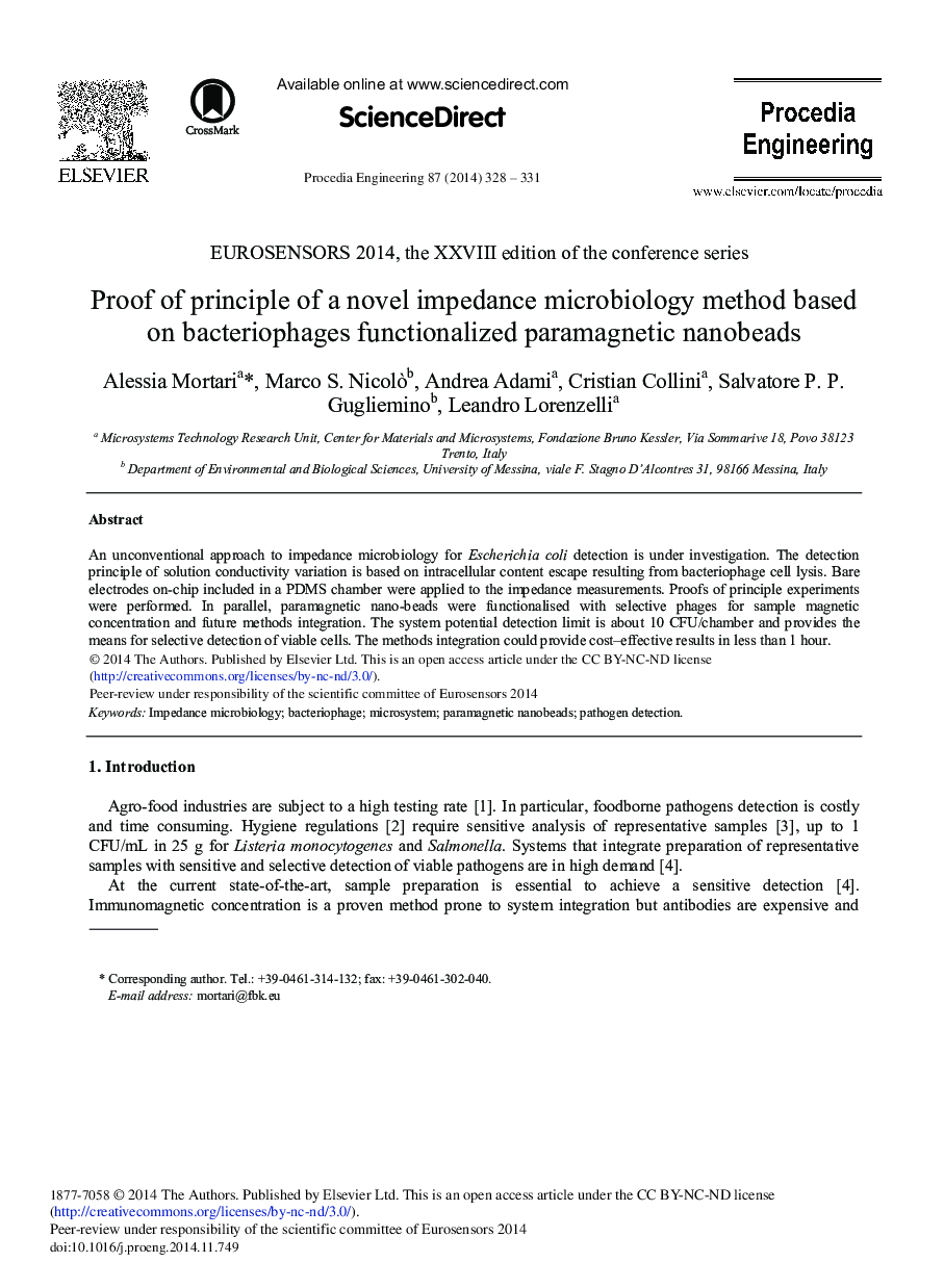 Proof of Principle of a Novel Impedance Microbiology Method Based on Bacteriophages Functionalized Paramagnetic Nanobeads 