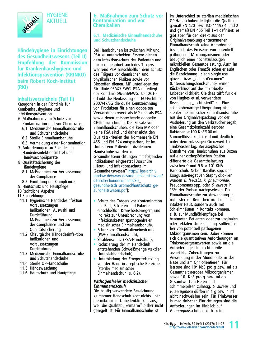 عکس صفحه اول مقاله: Händehygiene in Einrichtungen des Gesundheitswesens (Teil II) Händehygiene in Einrichtungen des Gesundheitswesens (Teil II)