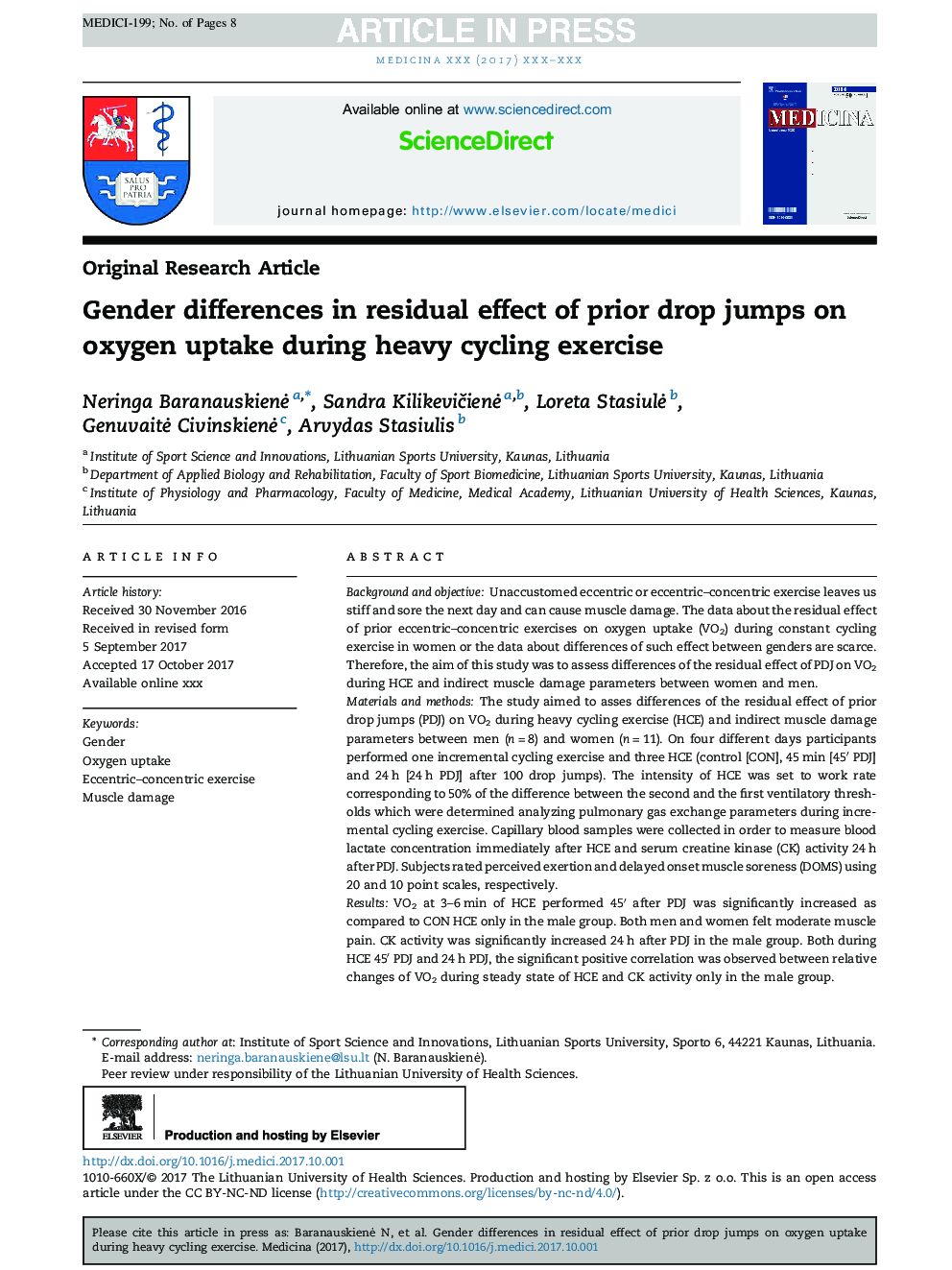 Gender differences in residual effect of prior drop jumps on oxygen uptake during heavy cycling exercise