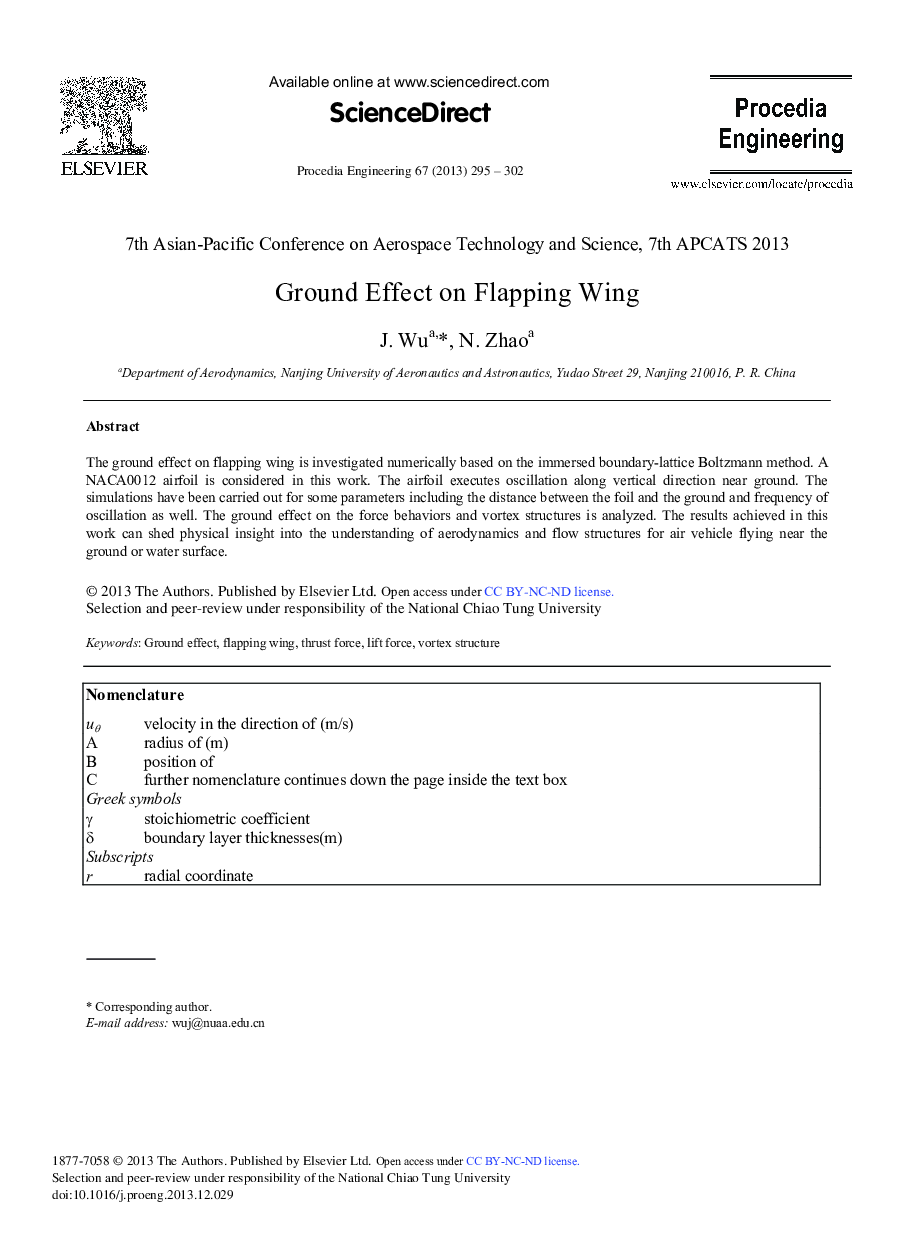 Ground Effect on Flapping Wing 