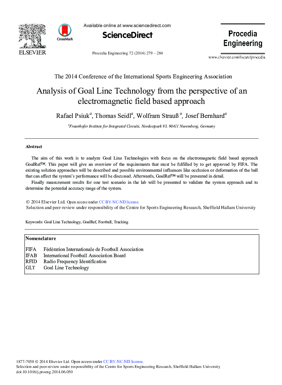 Analysis of Goal Line Technology from the Perspective of an Electromagnetic Field based Approach 