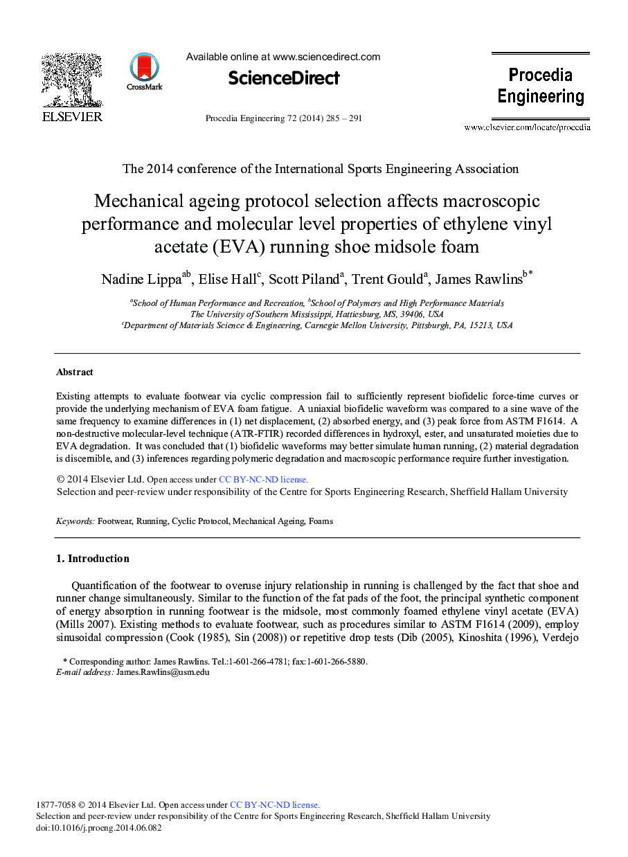 Mechanical Ageing Protocol Selection Affects Macroscopic Performance and Molecular Level Properties of Ethylene Vinyl Acetate (EVA) Running Shoe Midsole Foam 