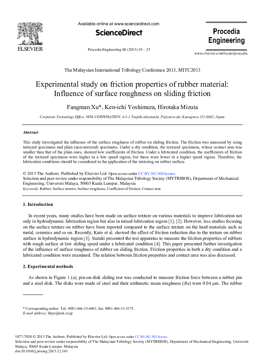 Experimental Study on Friction Properties of Rubber Material: Influence of Surface Roughness on Sliding Friction 