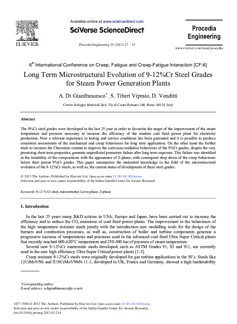 Long Term Microstructural Evolution of 9-12%Cr Steel Grades for Steam Power Generation Plants 