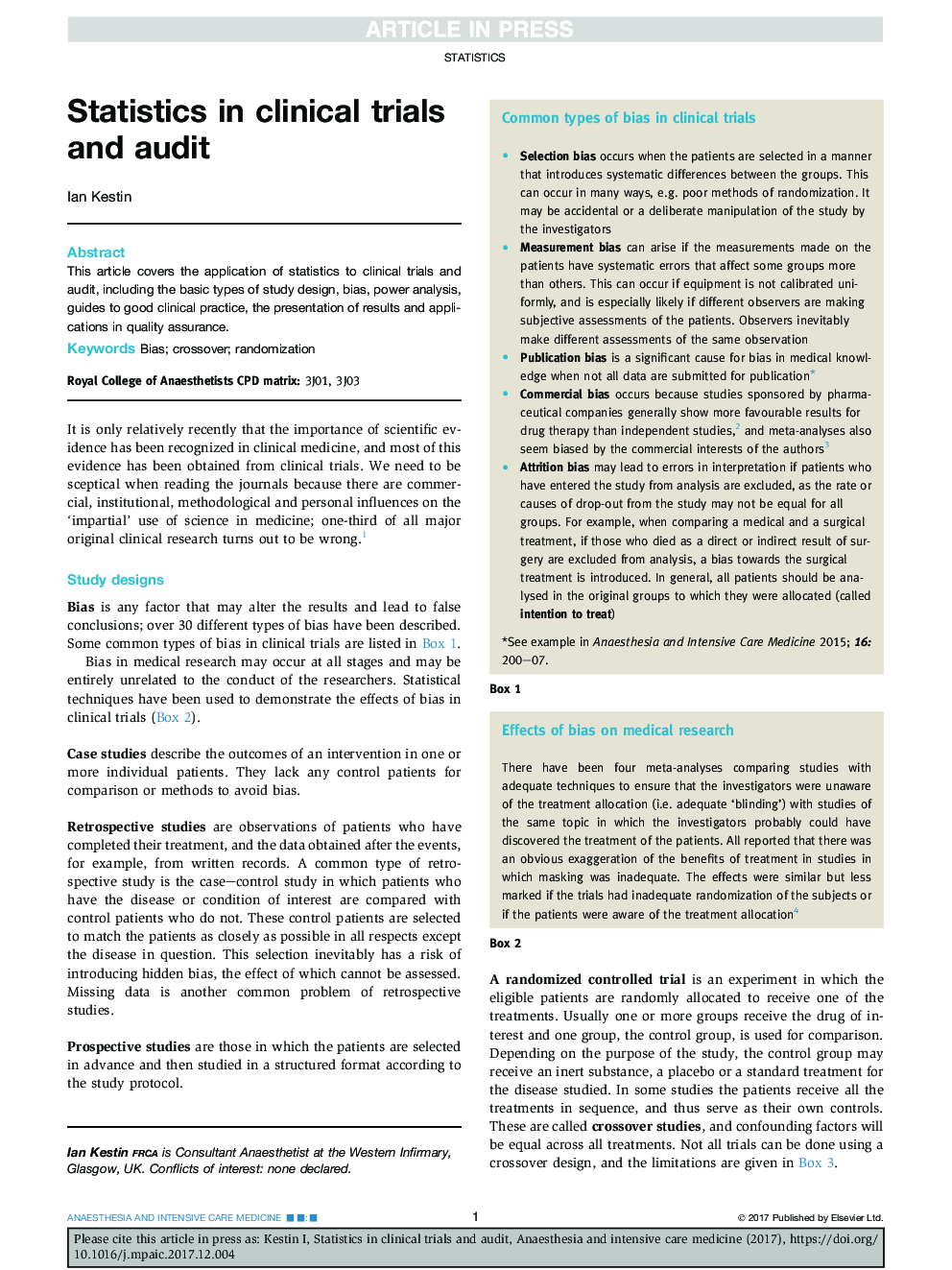 Statistics in clinical trials and audit