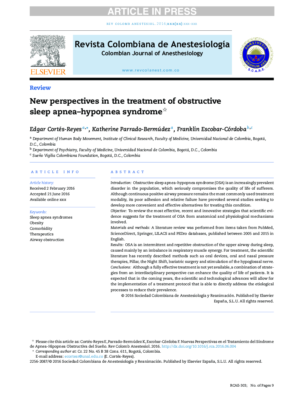 New perspectives in the treatment of obstructive sleep apnea-hypopnea syndrome