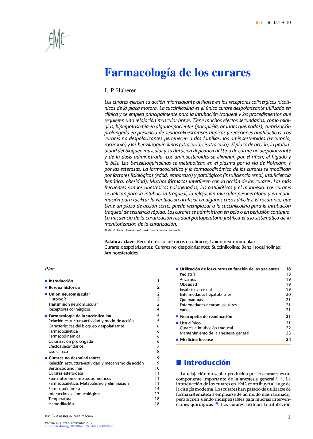 FarmacologÃ­a de los curares