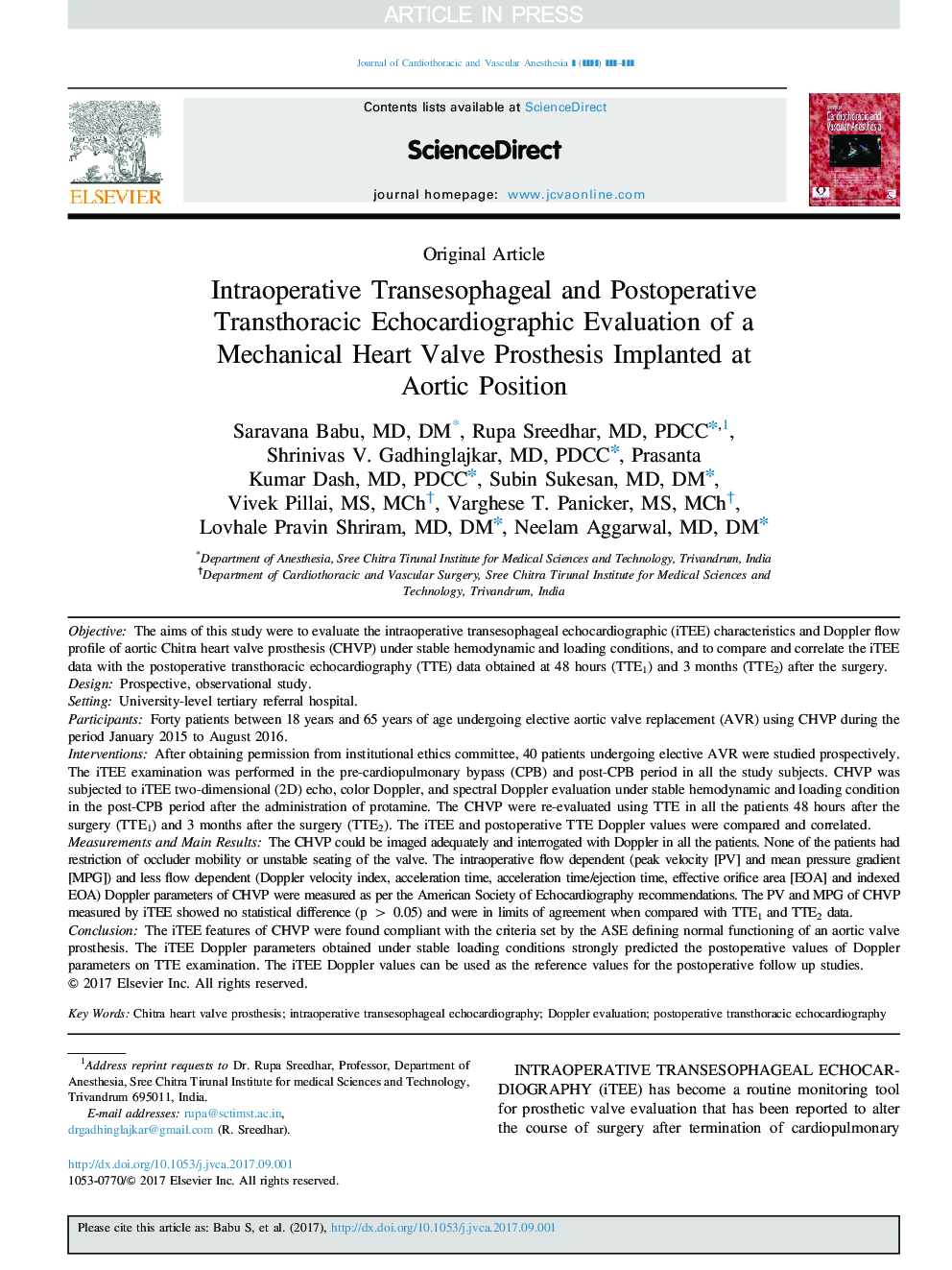 ارزیابی اکوکاردیوگرام ترانساستراحیکال ترانسوراژی داخل تراپی و بعد از عمل یک پروتز دریچه قلب مکانیکی در موقعیت آئورت ایمپلنت 