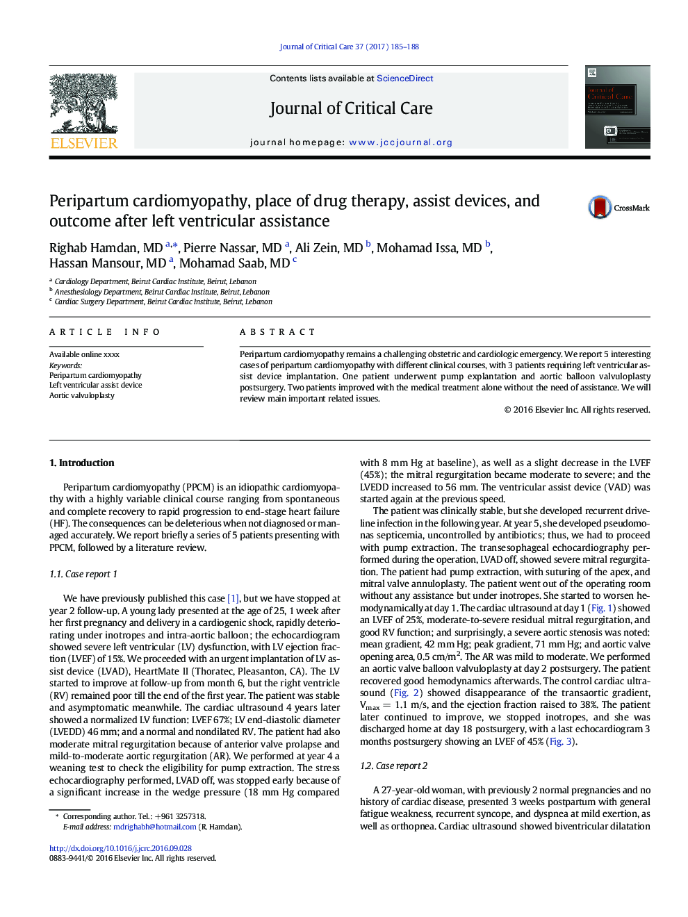 Peripartum cardiomyopathy, place of drug therapy, assist devices, and outcome after left ventricular assistance