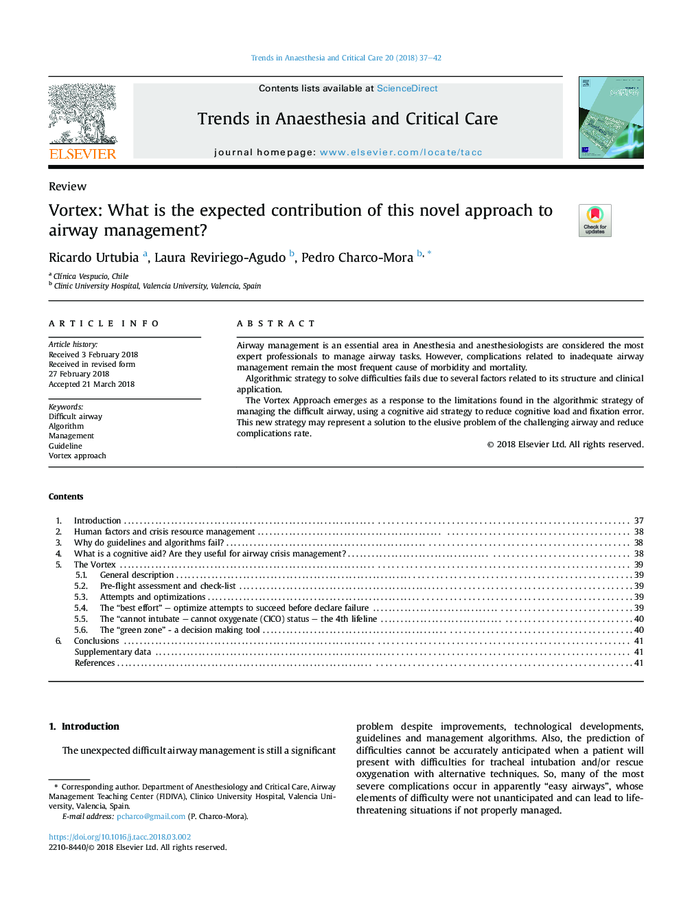 Vortex: What is the expected contribution of this novel approach to airway management?