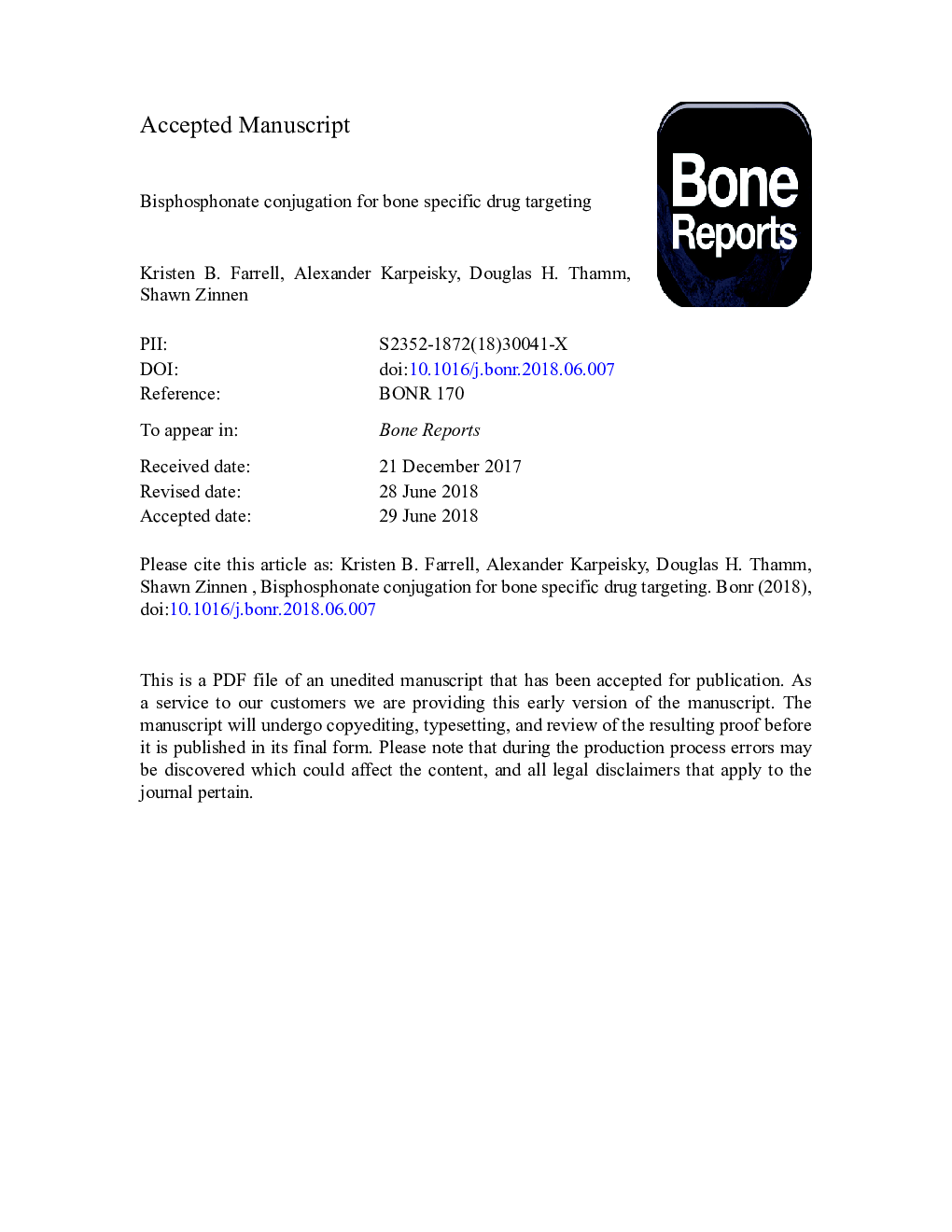 Bisphosphonate conjugation for bone specific drug targeting